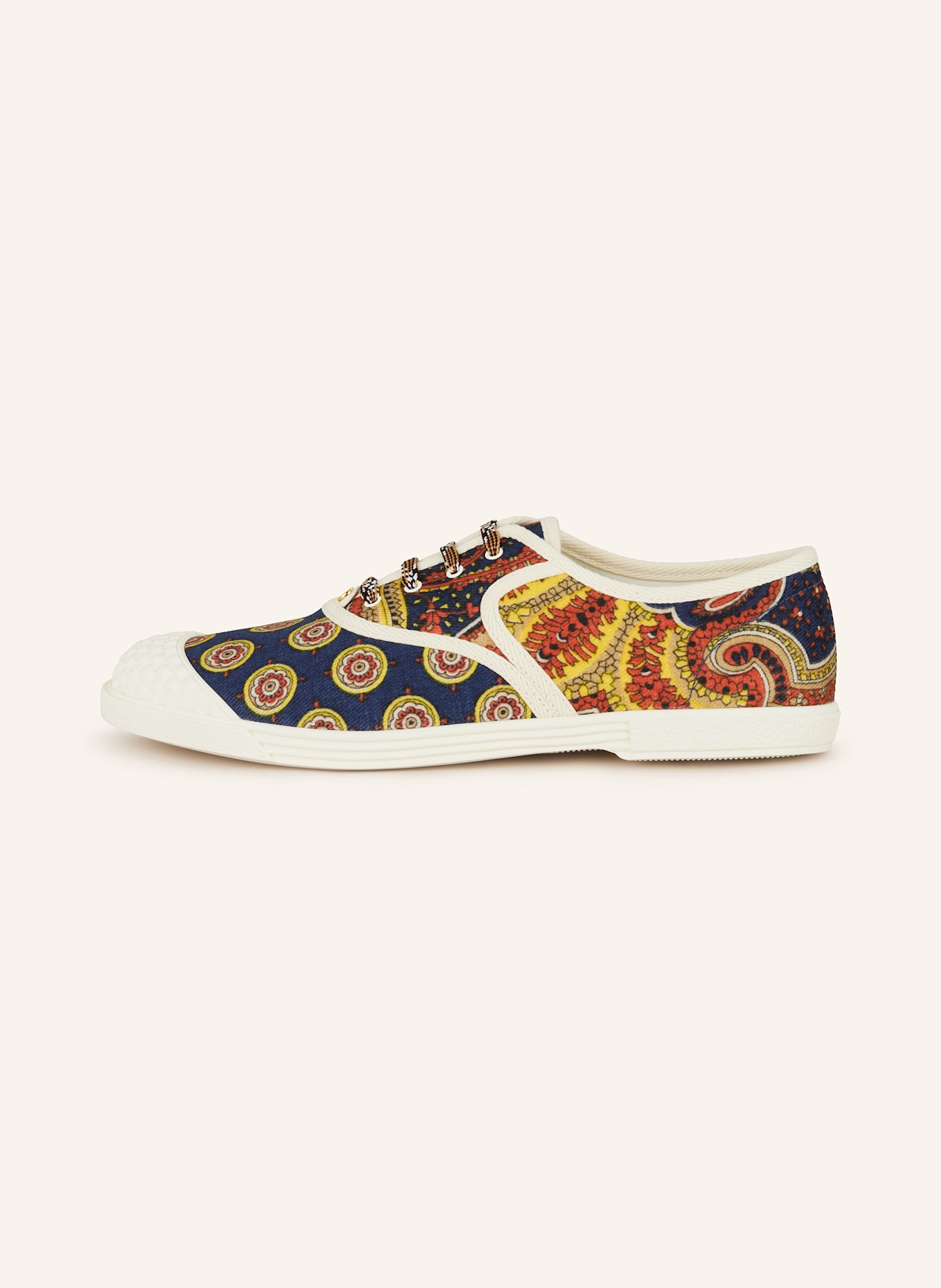 VALENTINO GARAVANI Sneaker: DUNKELBLAU/ DUNKELGELB/ ECRU