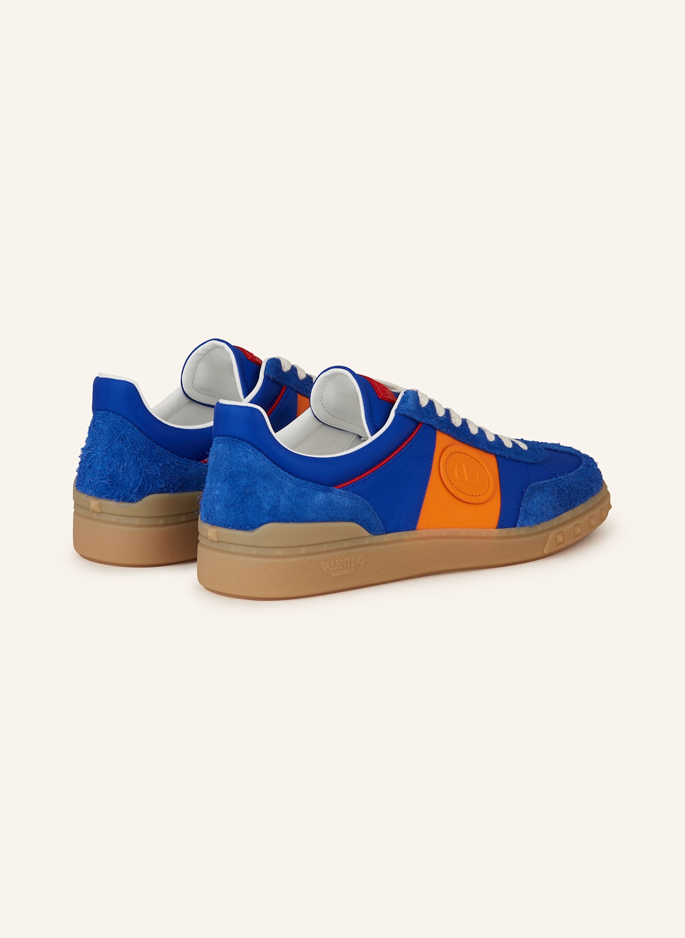 VALENTINO GARAVANI Sneaker: BLAU/ ORANGE