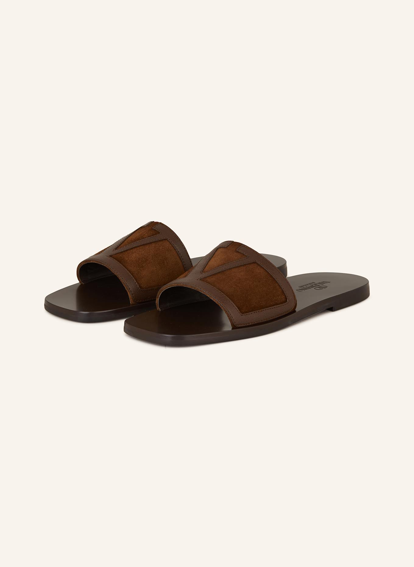 VALENTINO GARAVANI Slides VIVA SUPERSTAR in dark brown