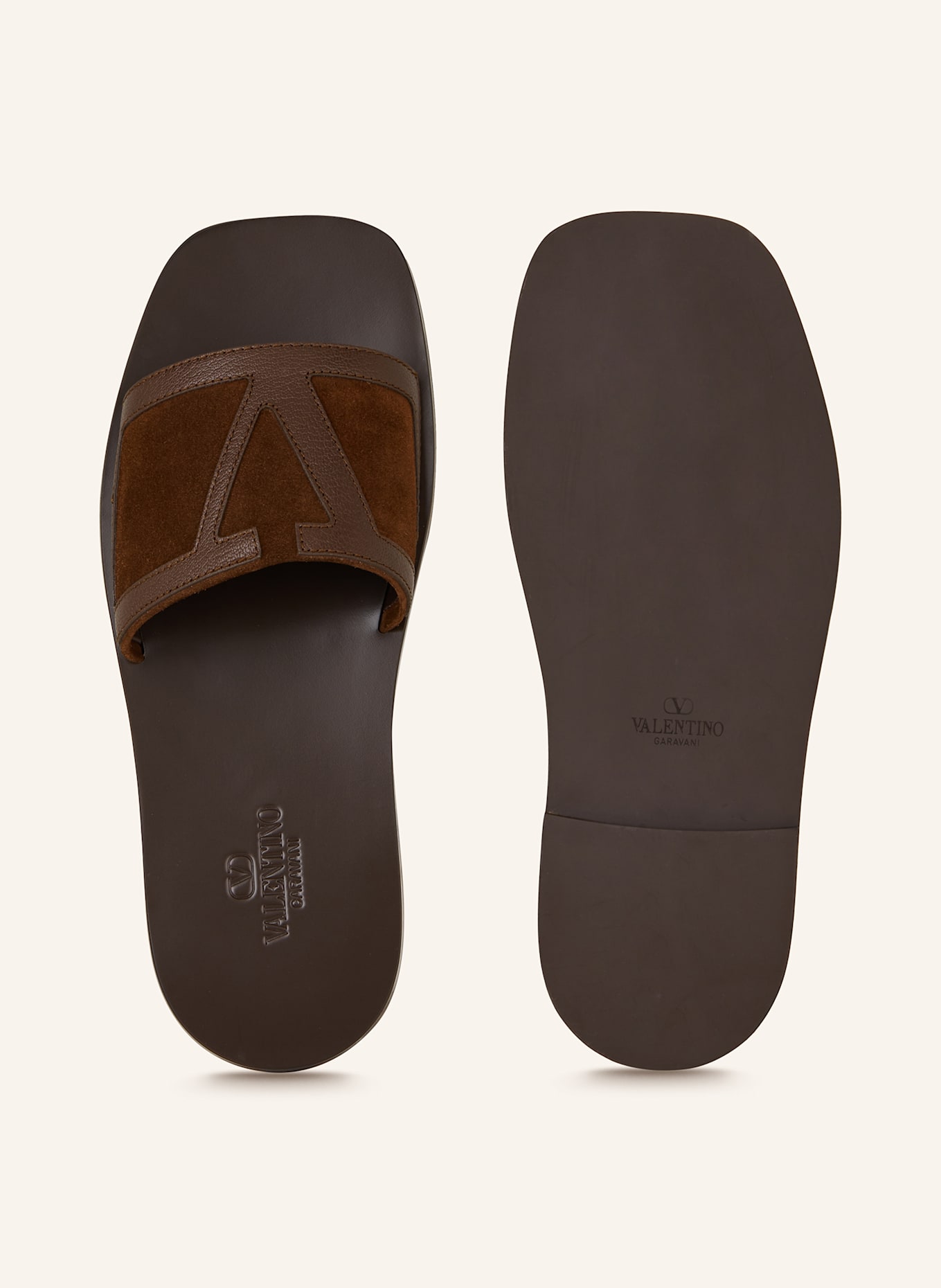 ■VALENTINO■ Viva Superstar Slide Black Brown 6Y2S0J72THGRB VALENTINO GARAVANI Slides VIVA SUPERSTAR in dark brown