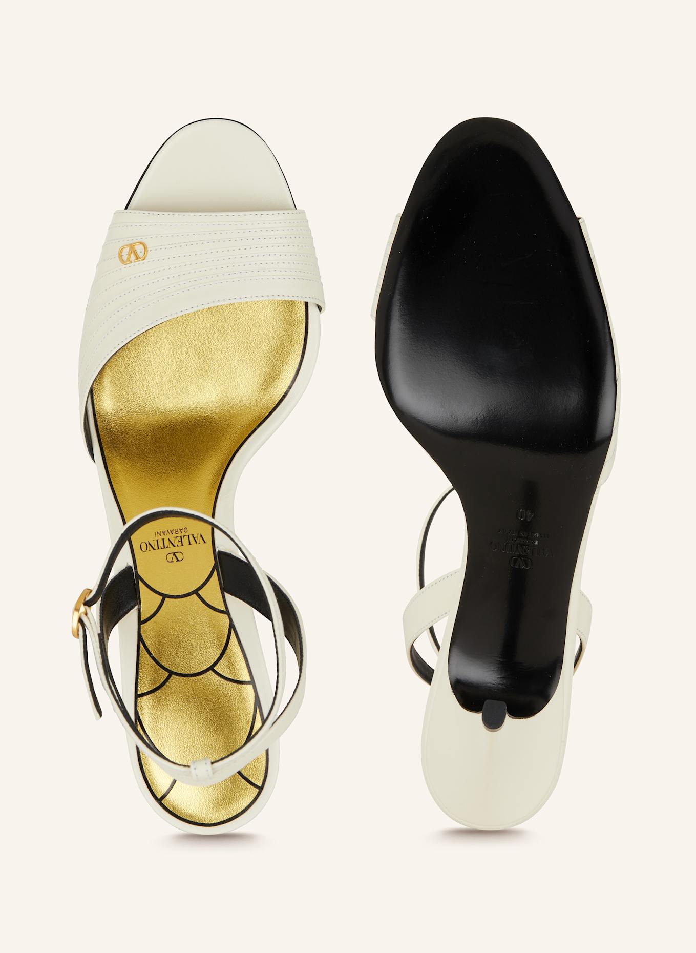 VALENTINO GARAVANI Sandaletten: ECRU