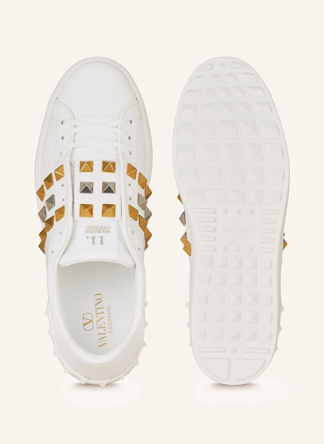 VALENTINO GARAVANI Sneaker ROCKSTUD mit Nieten: WEISS