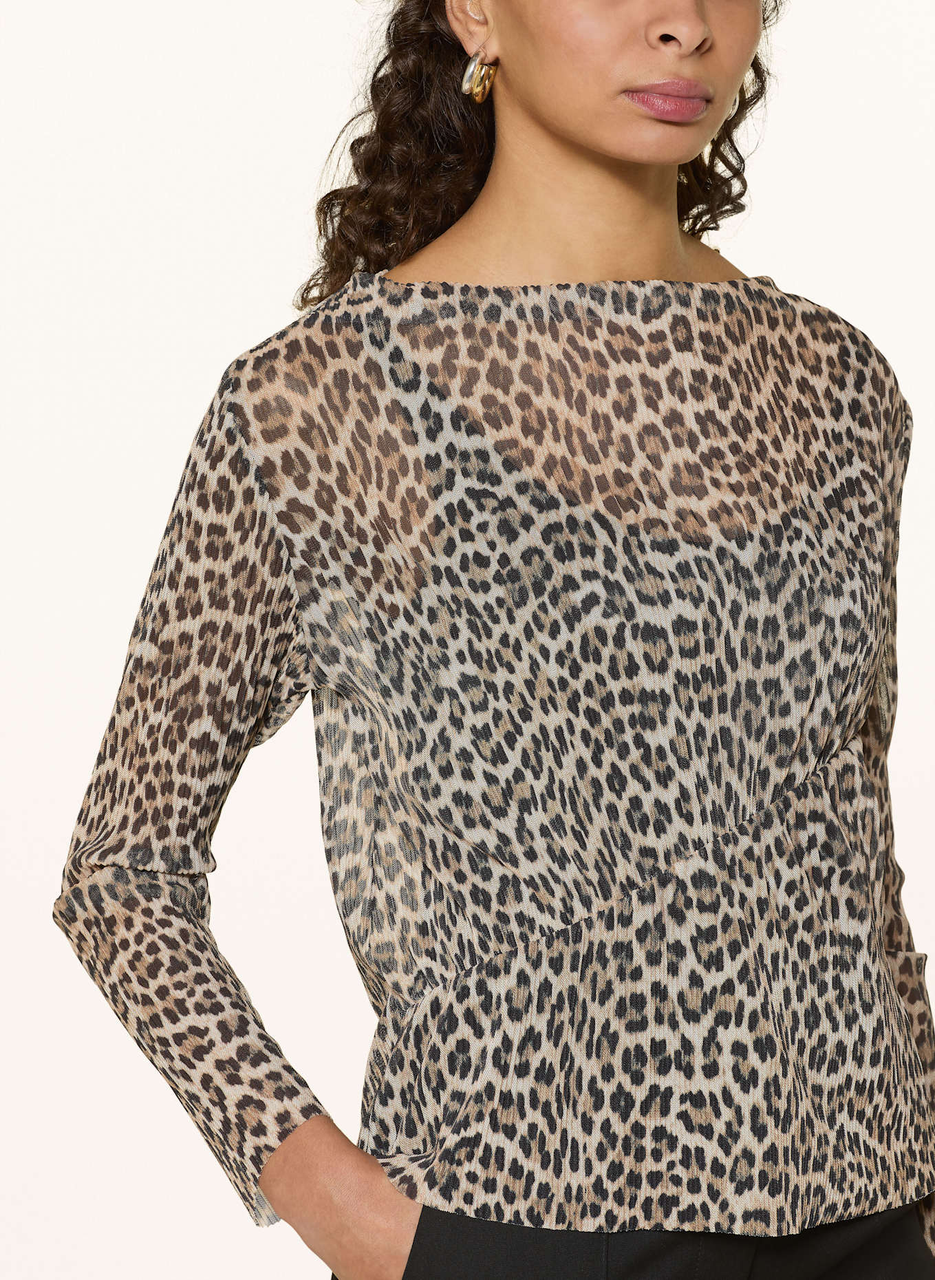 Rich & Royal Koszulka z długim rękawem z siateczki: BRĄZOWY / BEŻOWY / CZARNY