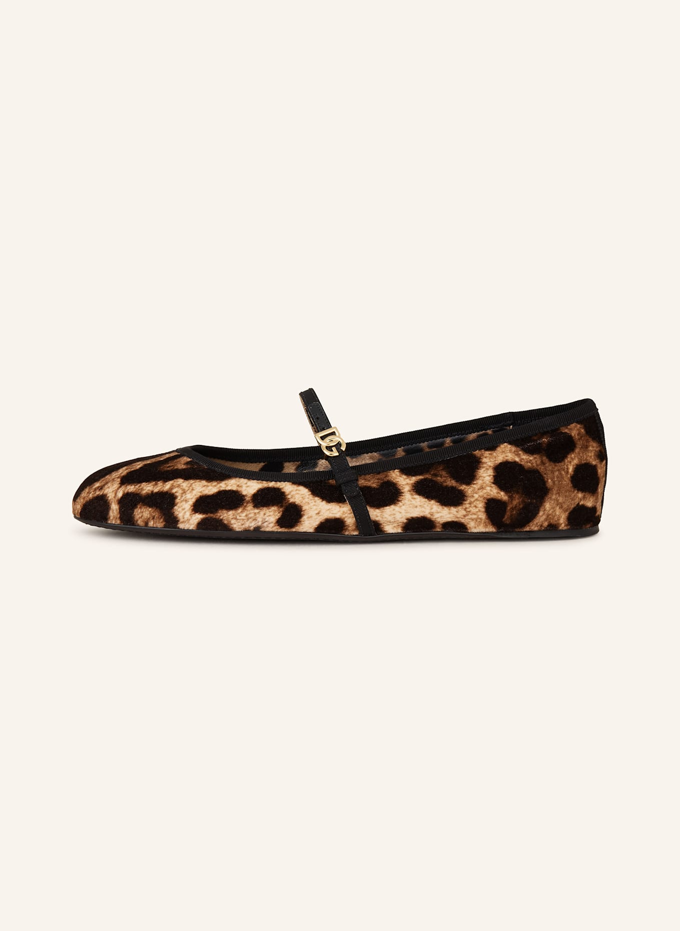 DOLCE & GABBANA Mary-Jane-Ballerinas: BEIGE/ HELLBRAUN/ SCHWARZ