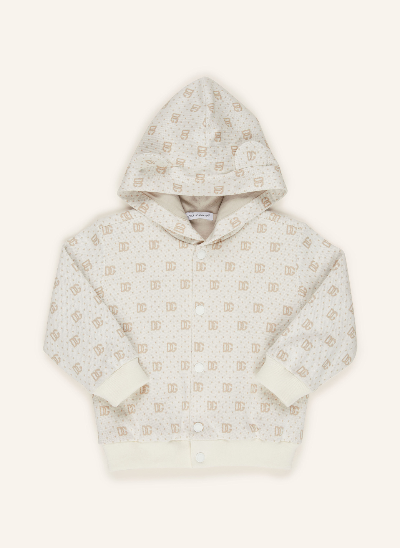 DOLCE & GABBANA Sweatjacke: ECRU/ CREME
