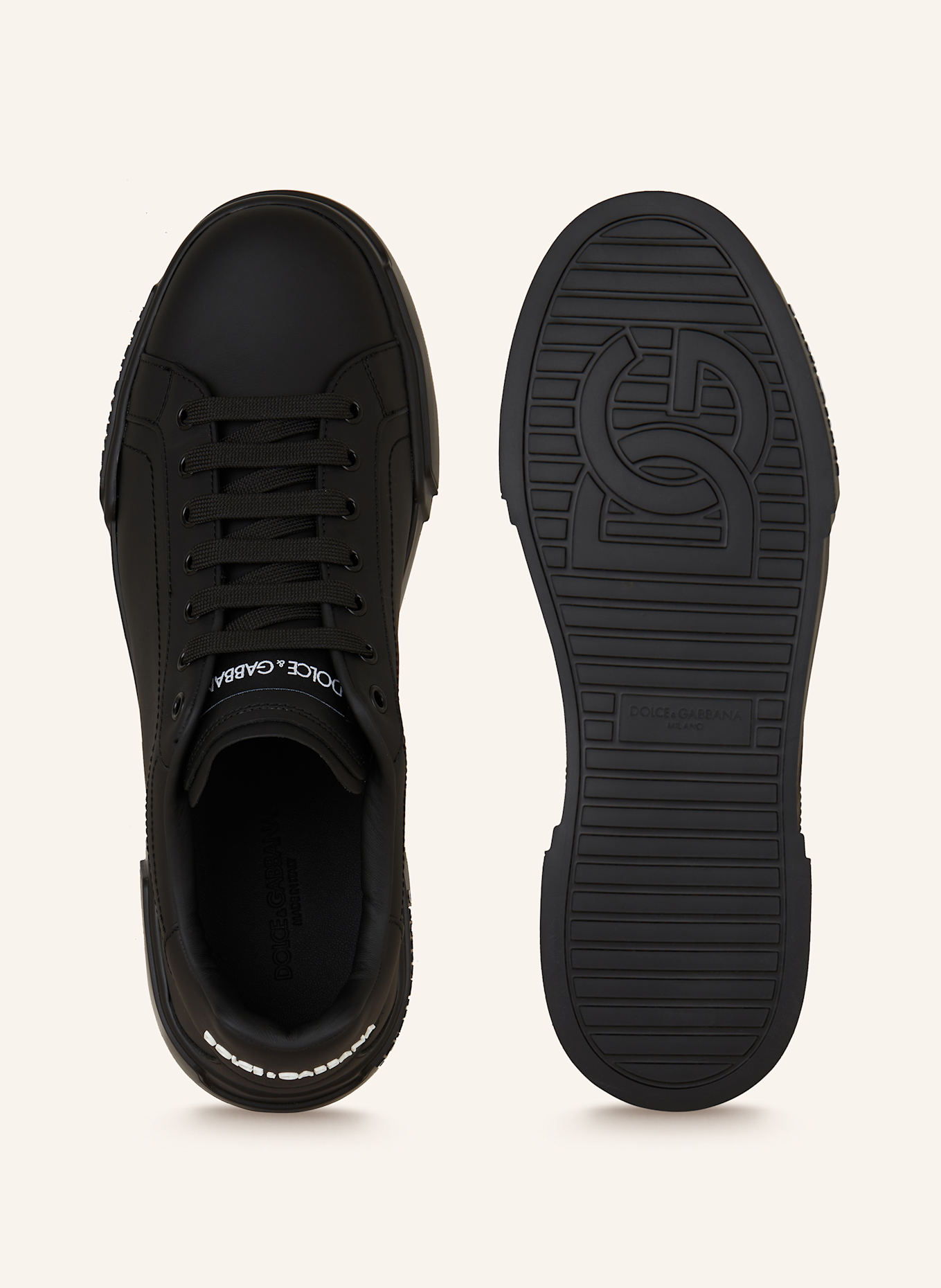 DOLCE & GABBANA Sneakersy PORTOFINO: ČERNÁ
