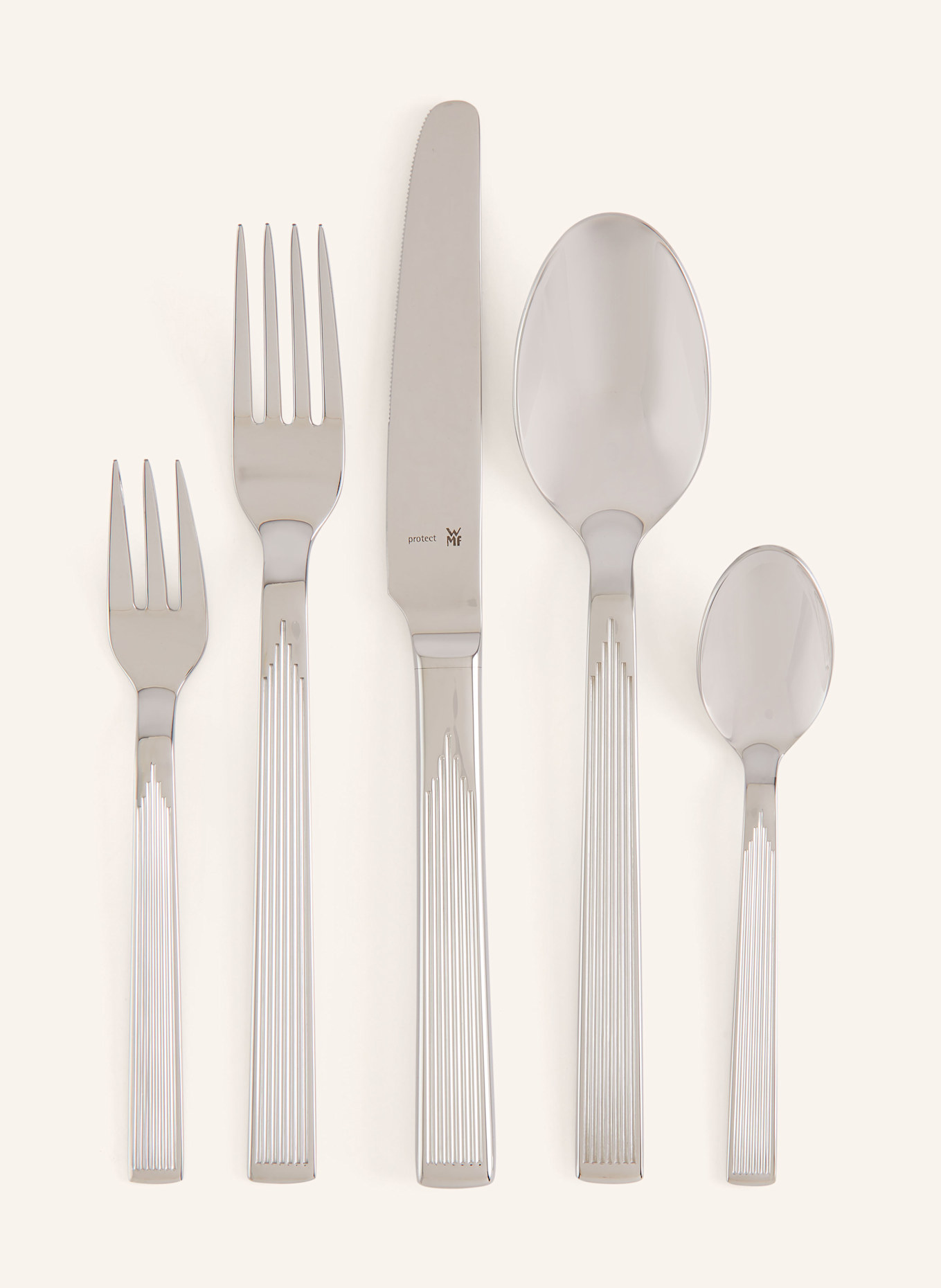 WMF 30-tlg. Besteck-Set ART DECO: SILBER