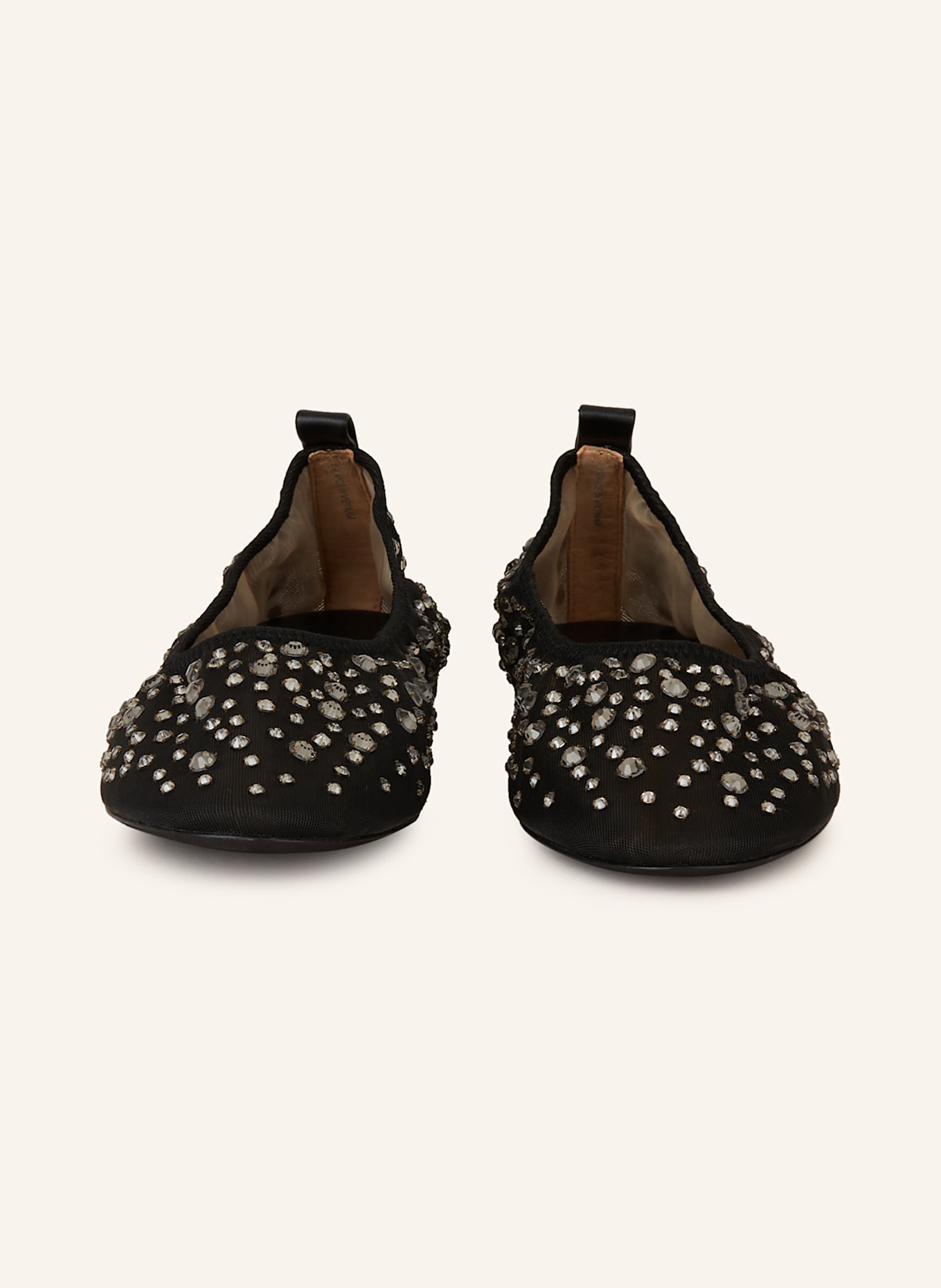 TORY BURCH Ballerinas CRYSTAL mit Schmucksteinen: SCHWARZ