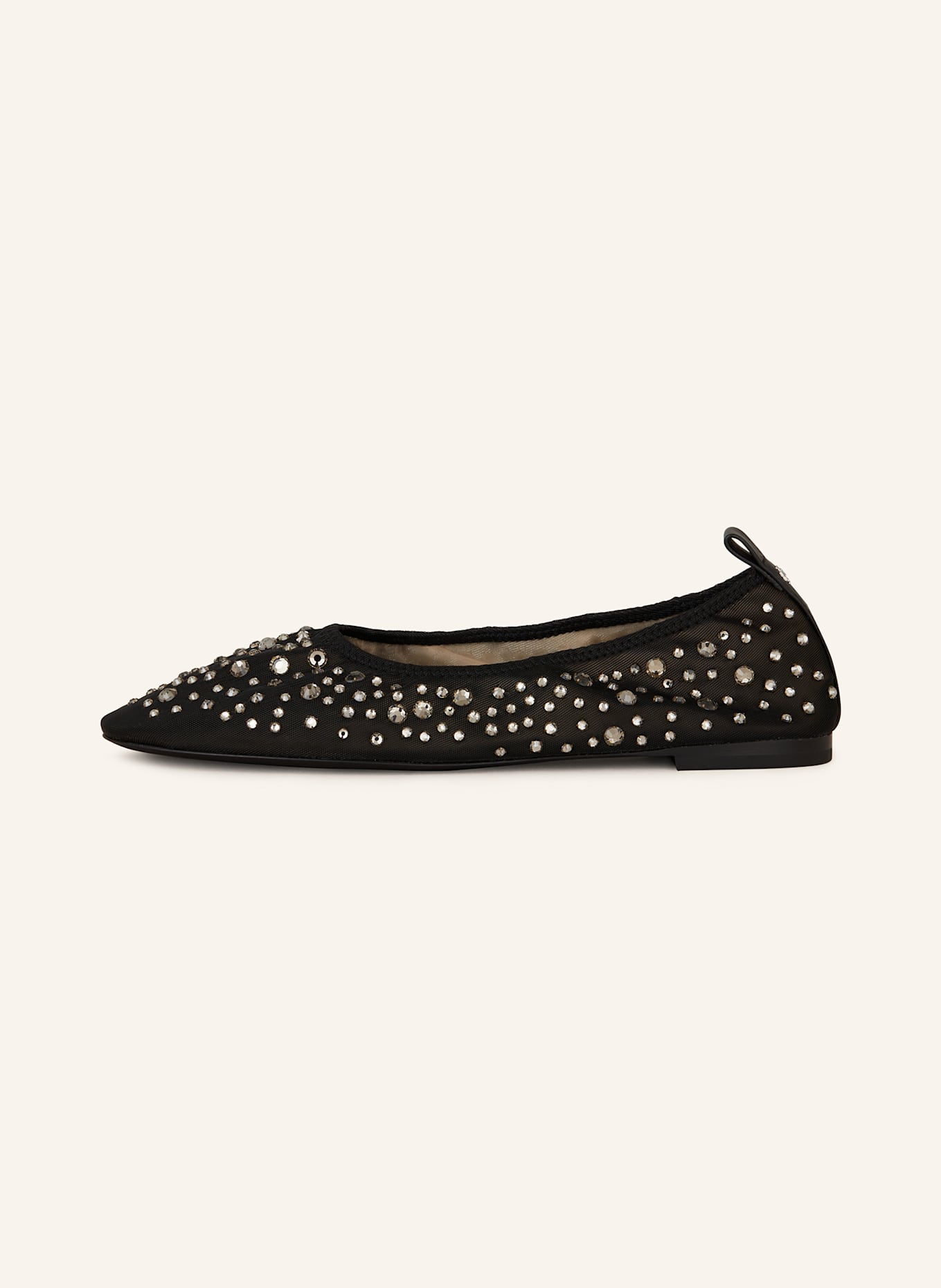 TORY BURCH Ballerinas CRYSTAL mit Schmucksteinen: SCHWARZ