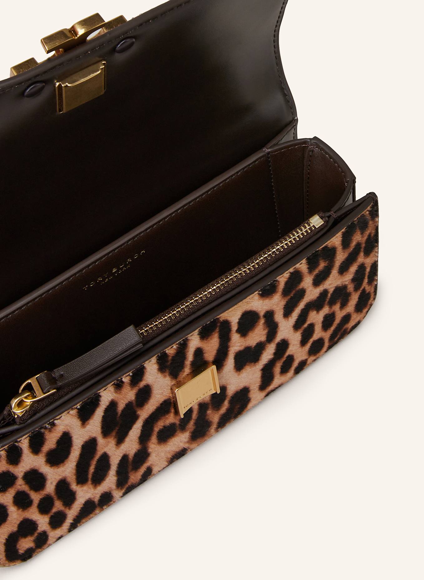 TORY BURCH Crossbody bag ELEANOR in light brown dark brown light orange
