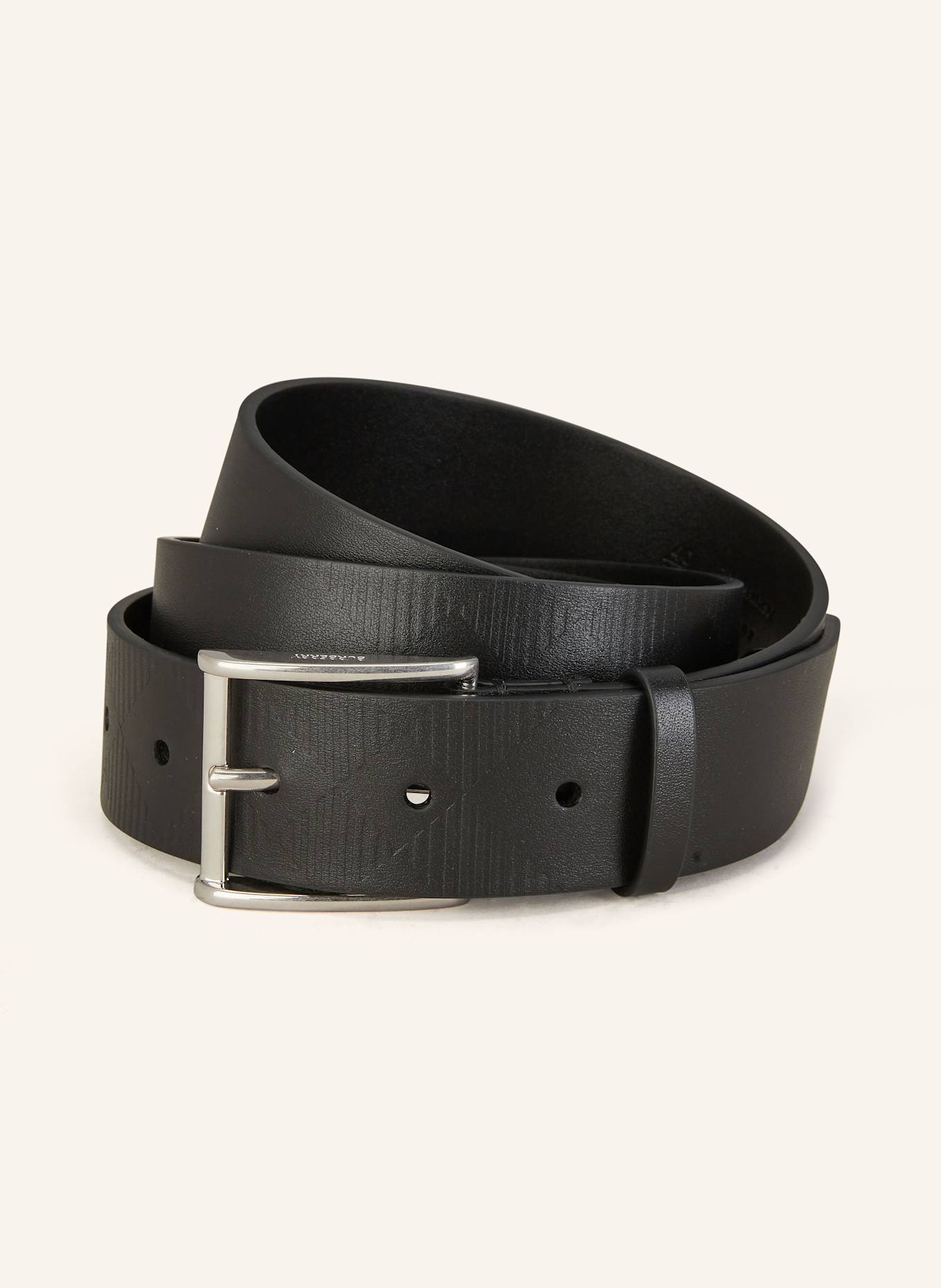 Black burberry belt deals