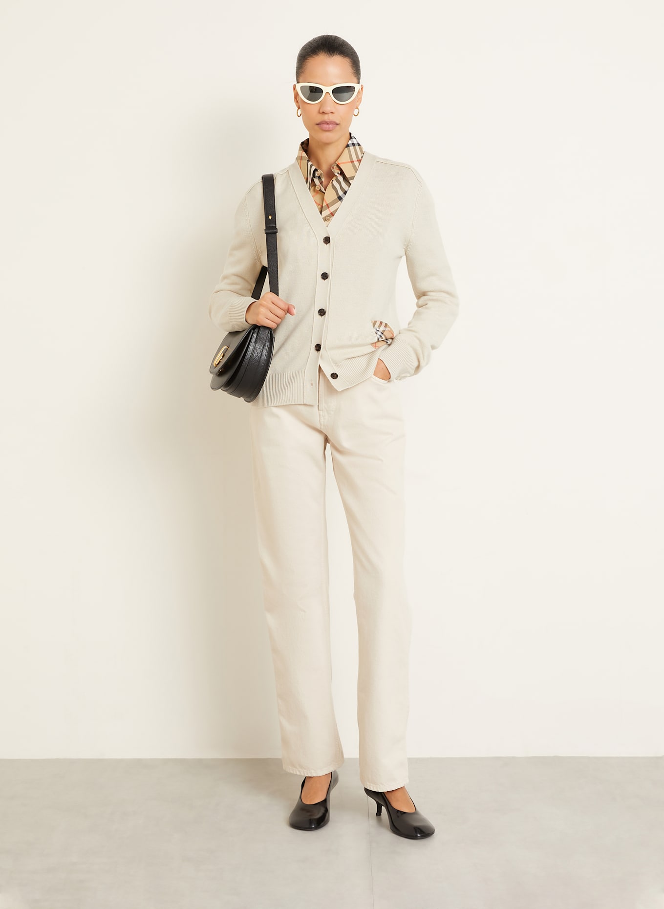 BURBERRY Kardigan: KREMOWY