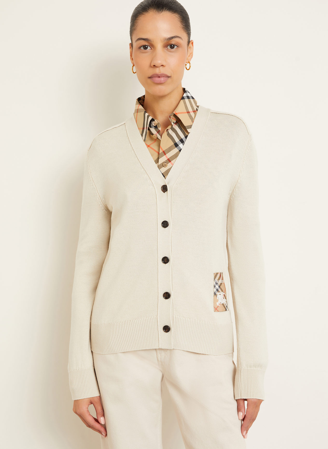 BURBERRY Kardigan: KREMOWY