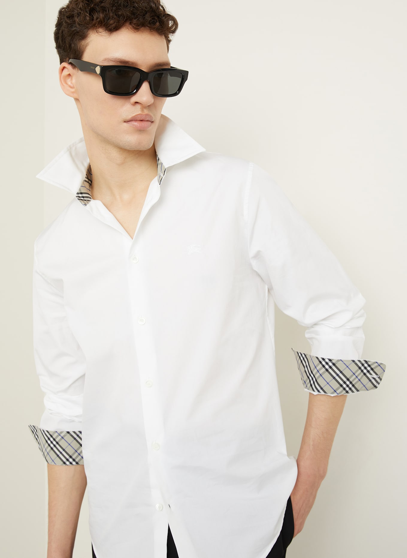 BURBERRY Koszula slim fit: BIAŁY