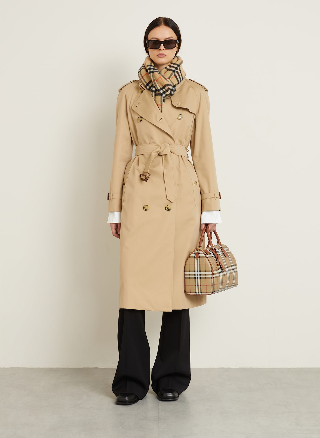 BURBERRY Handtasche: HELLBRAUN / DUNKELBRAUN / DUNKELROT