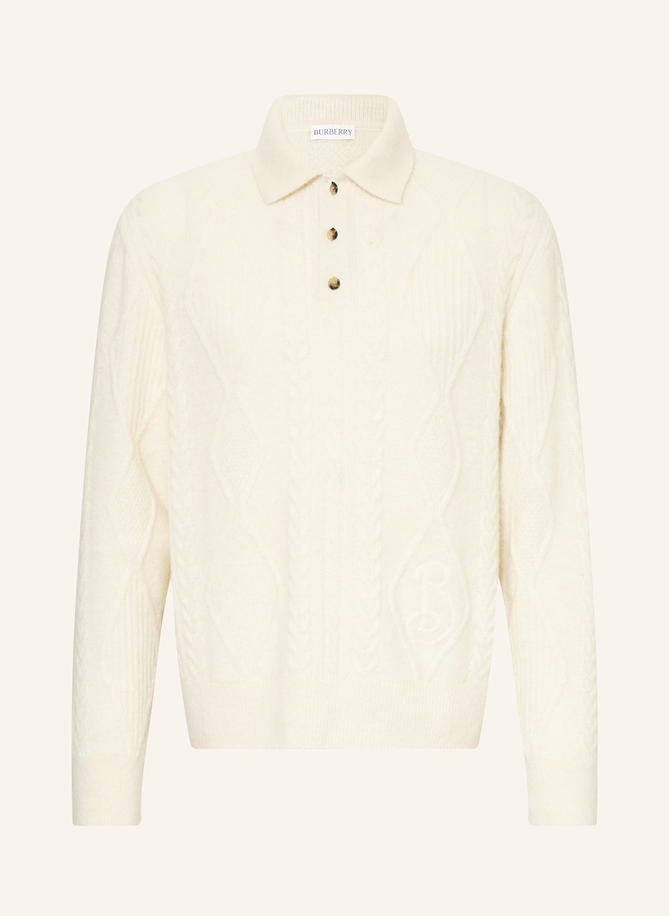 BURBERRY Sweater with alpaca in ecru
