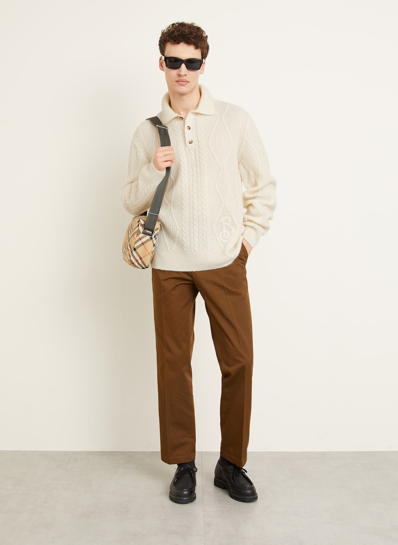 BURBERRY Pullover mit Alpaka: ECRU