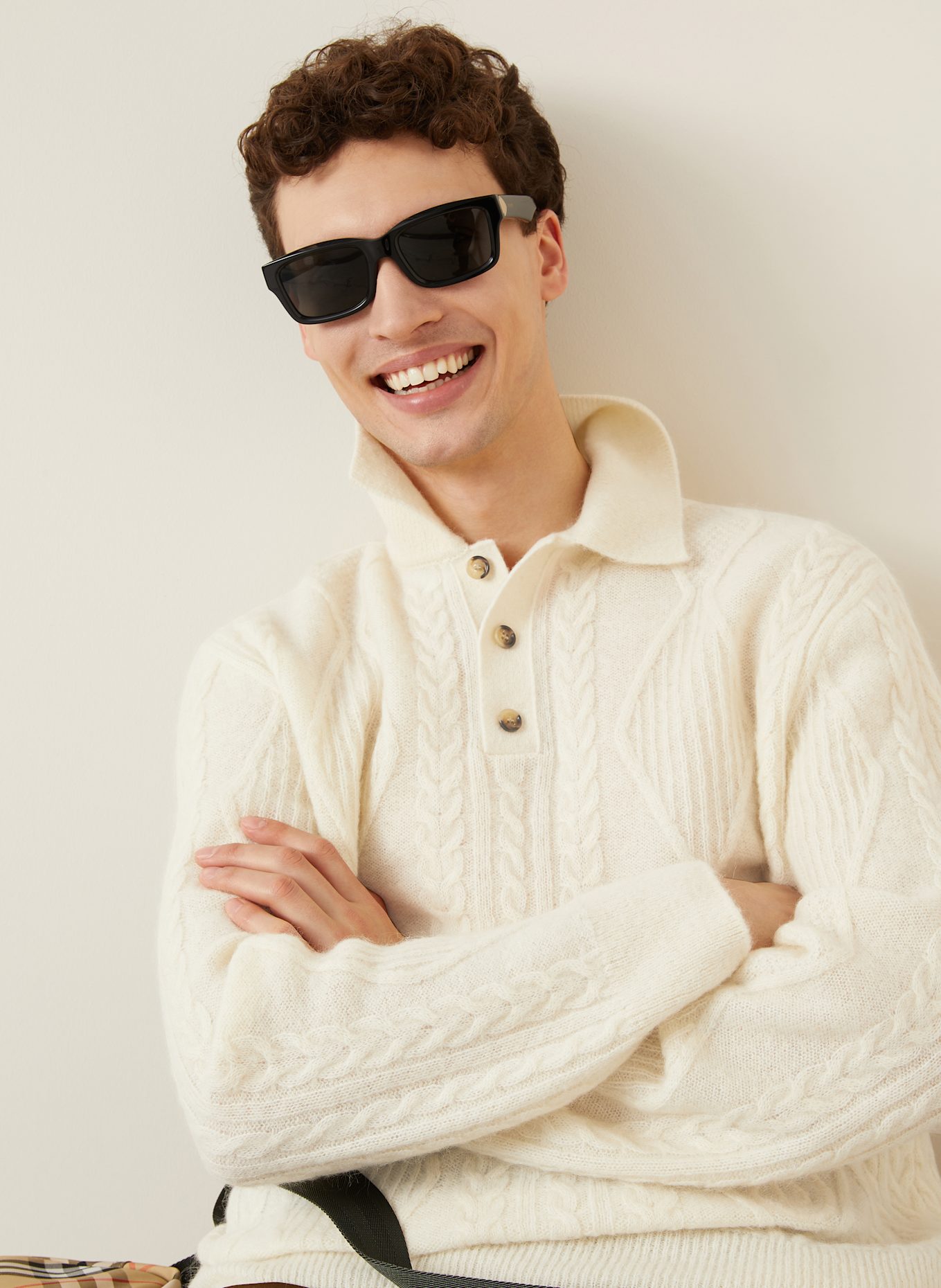 BURBERRY Pullover mit Alpaka: ECRU