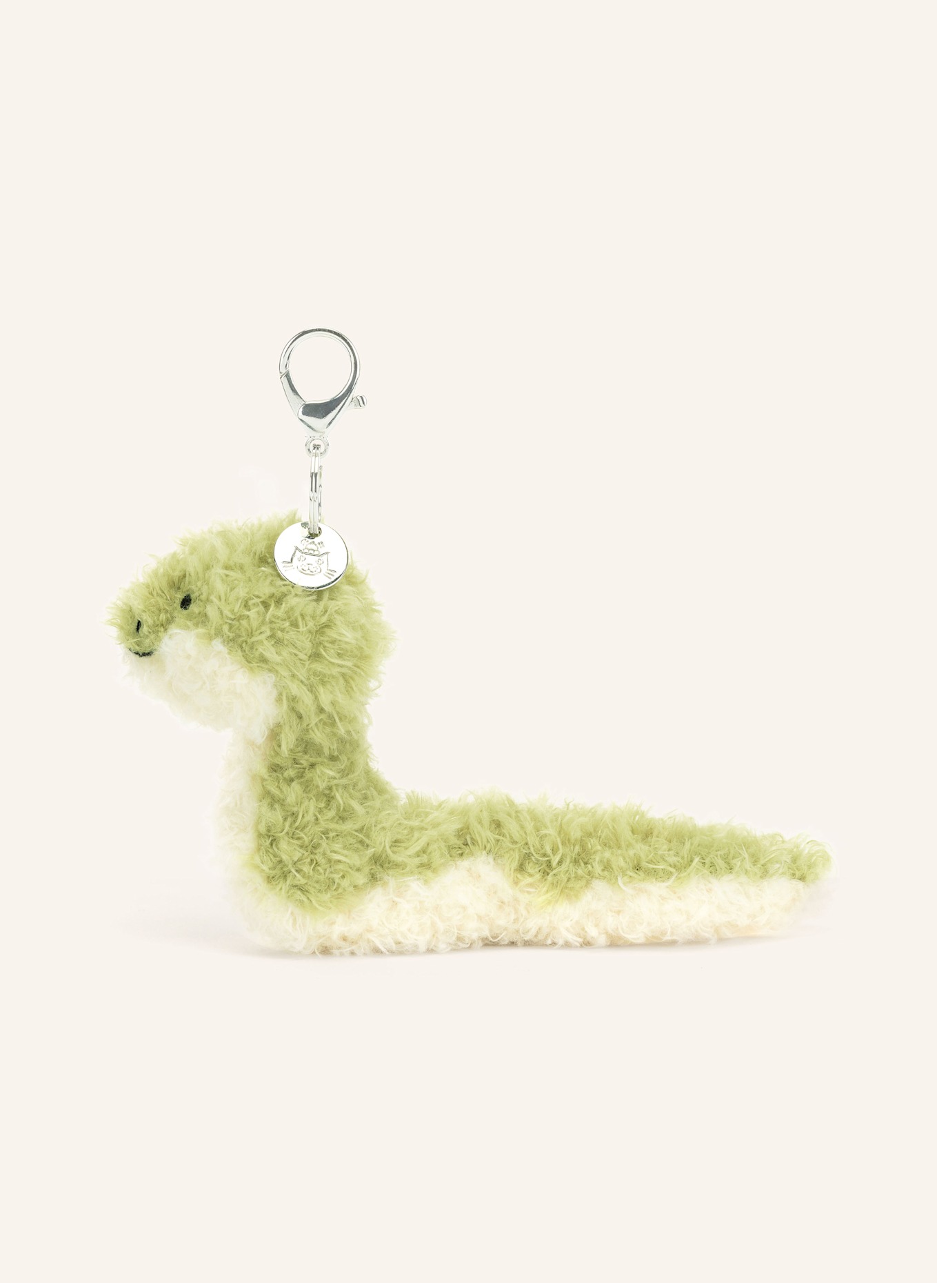 Jellycat Schlüssel- und Taschenanhänger LITTLE SNAKE: HELLGRÜN / ECRU