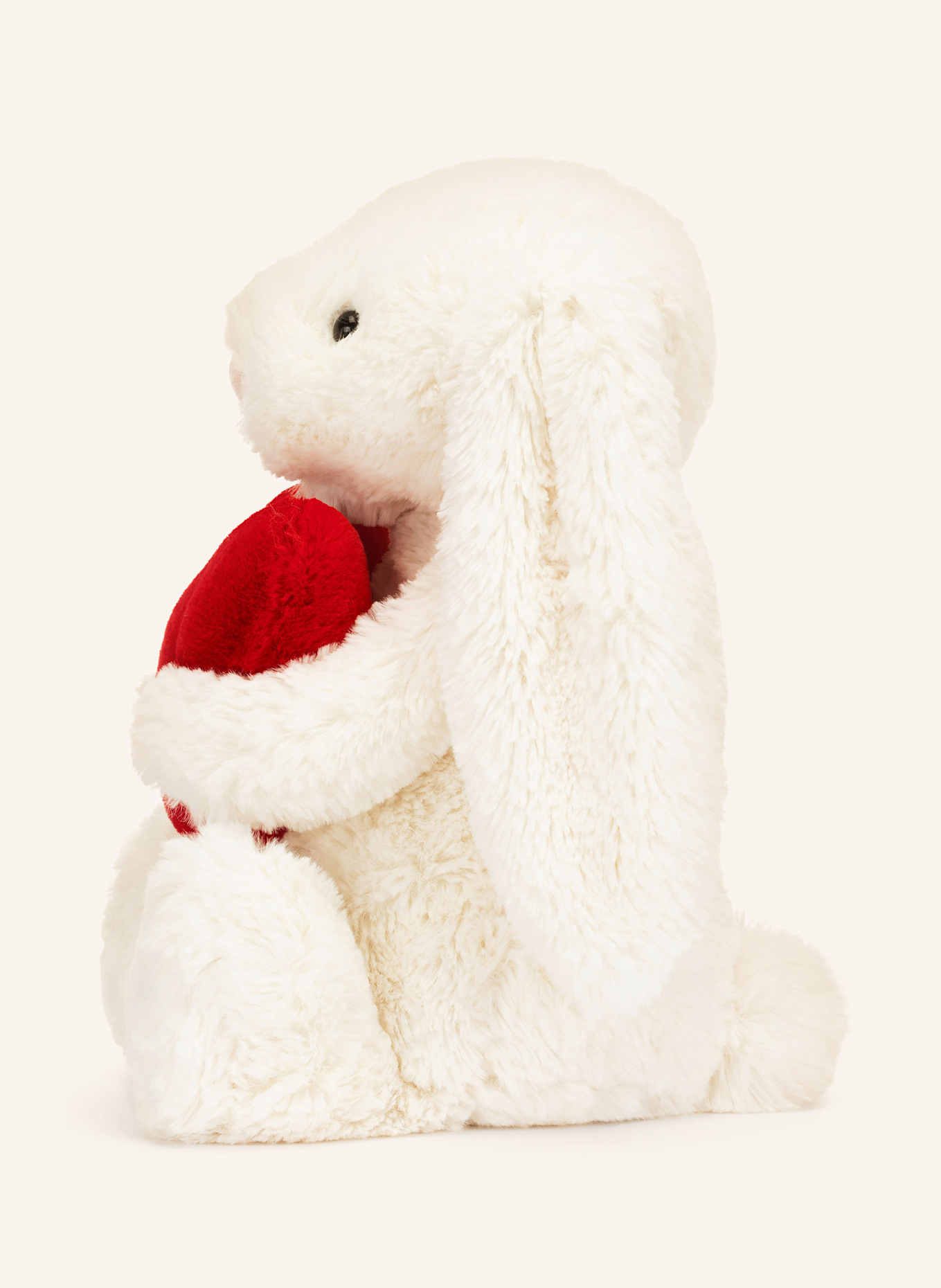 Jellycat Maskotka pluszowa zając BASHFUL BUNNY WITH HEART: KREMOWY