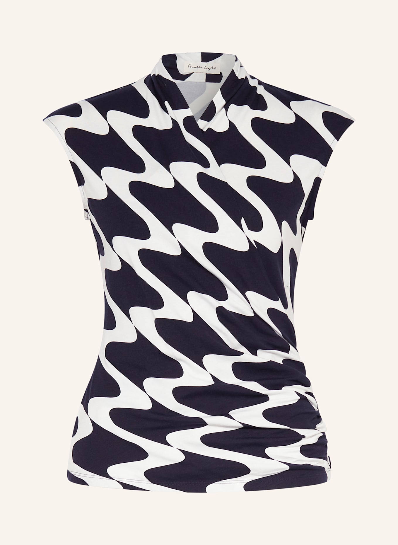 Phase Eight Halenkový top MALEAH z žerzejového materiálu: TMAVĚ MODRÁ / BÍLÁ