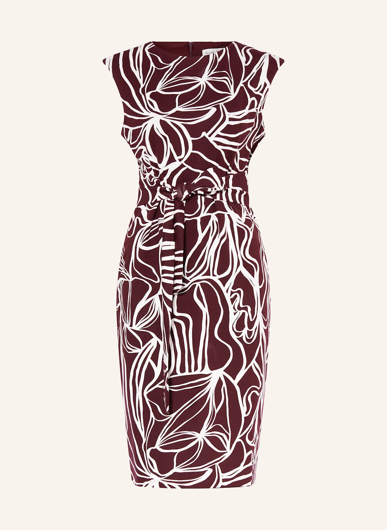 Phase Eight SABRINA dress in dark red white