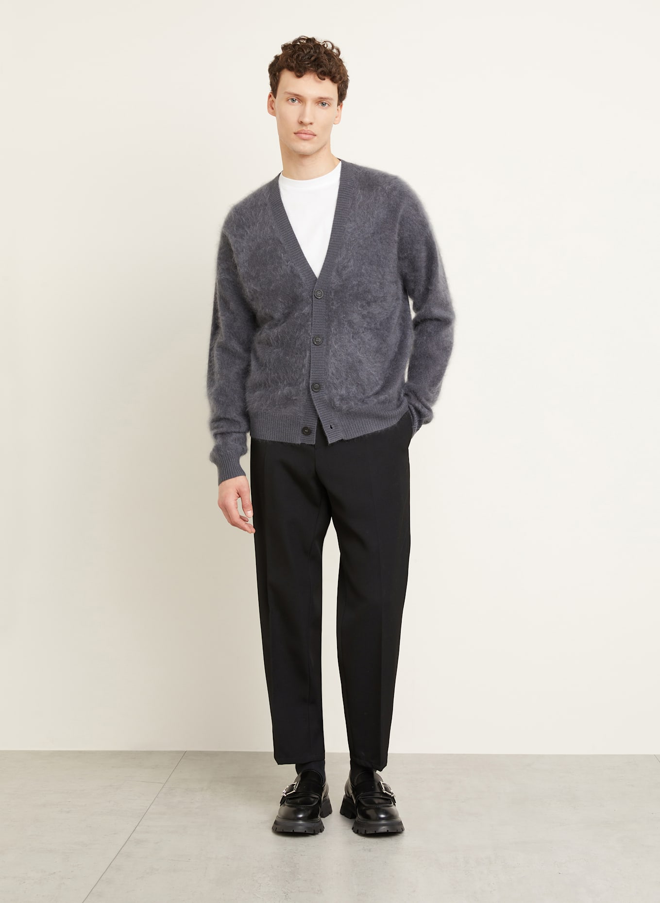 IRIS von ARNIM Strickjacke aus Cashmere: GRAU