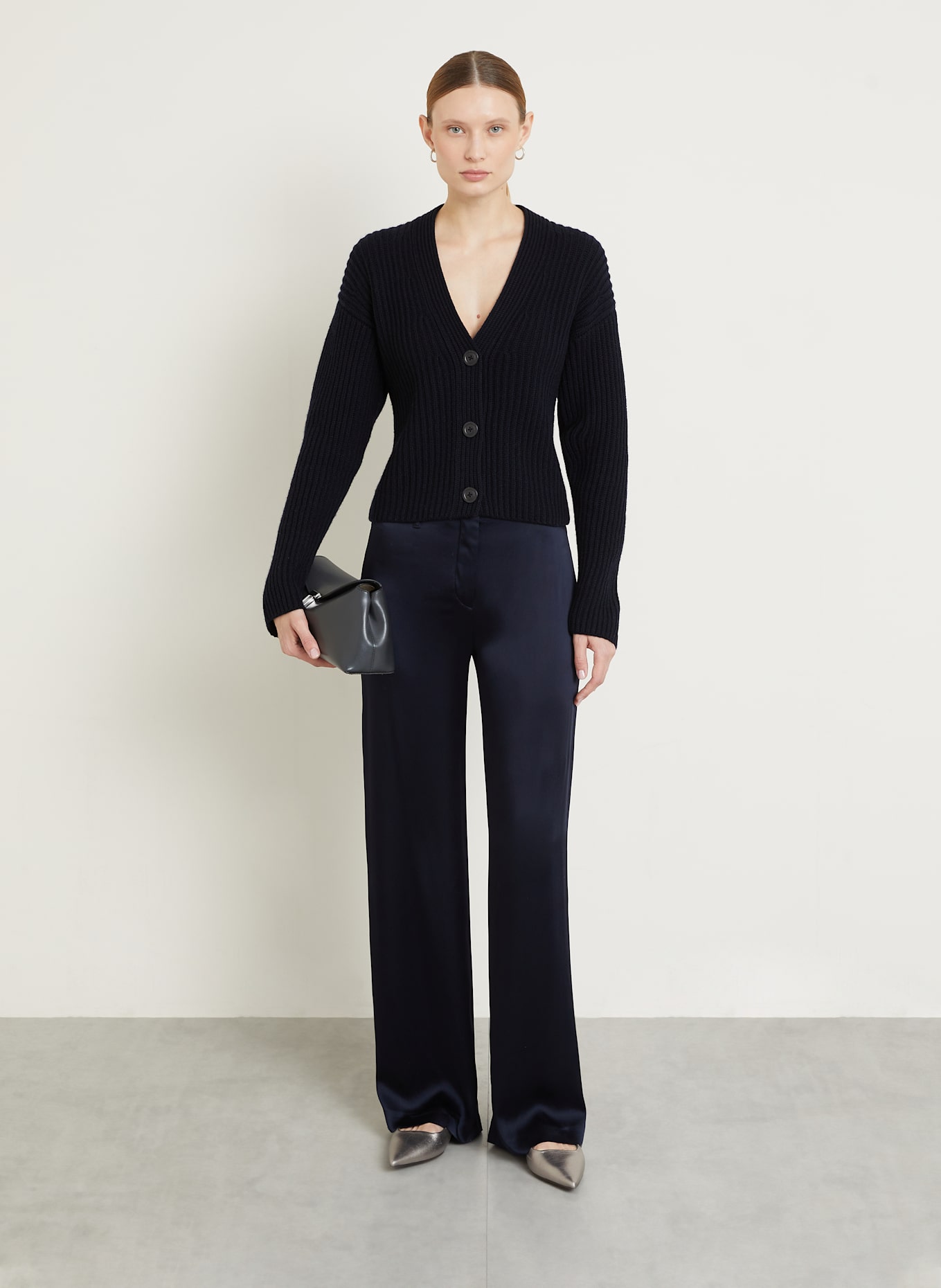 IRIS von ARNIM Strickjacke aus Cashmere: DUNKELBLAU