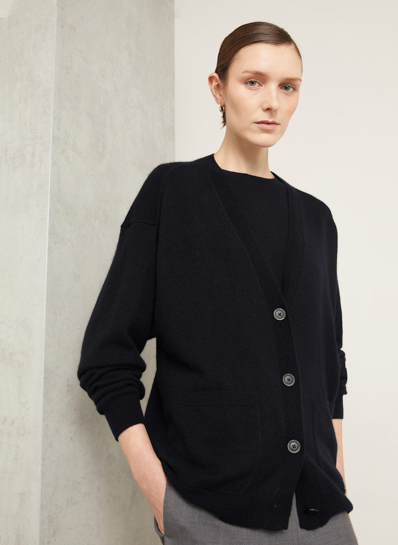 IRIS von ARNIM Strickjacke PADEN aus Cashmere: DUNKELBLAU