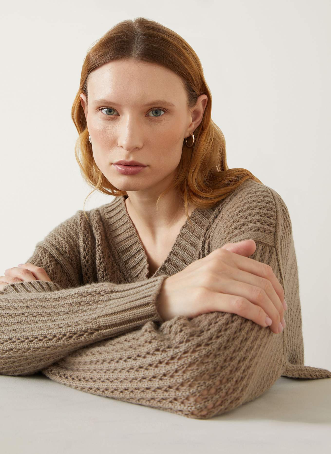 IRIS von ARNIM Cashmere-Pullover GIGLIA: HELLBRAUN