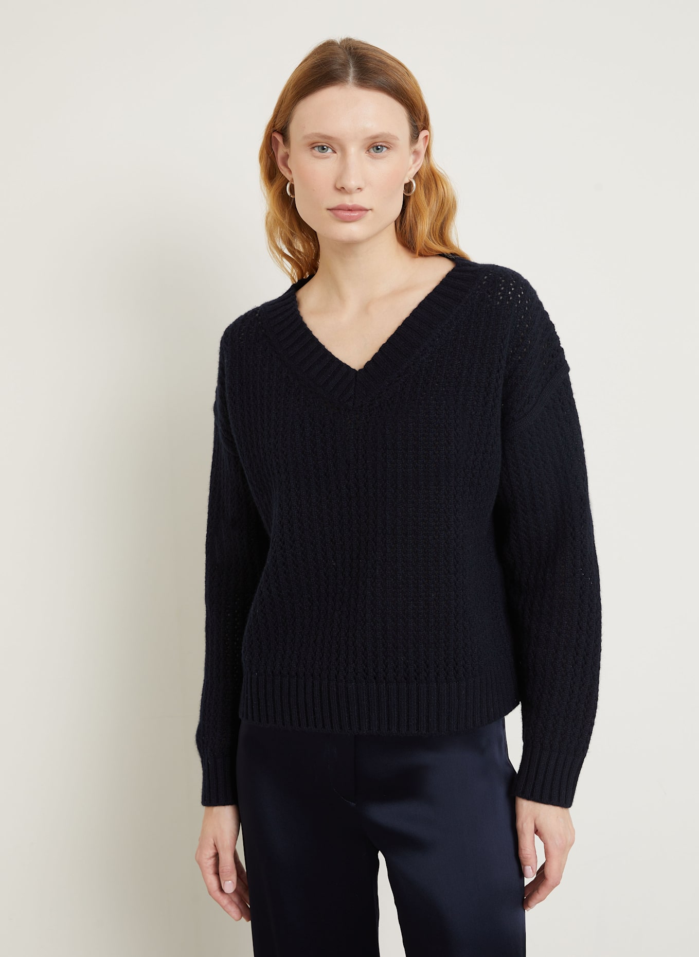 IRIS von ARNIM Sweter z kaszmiru GIGLIA: GRANATOWY