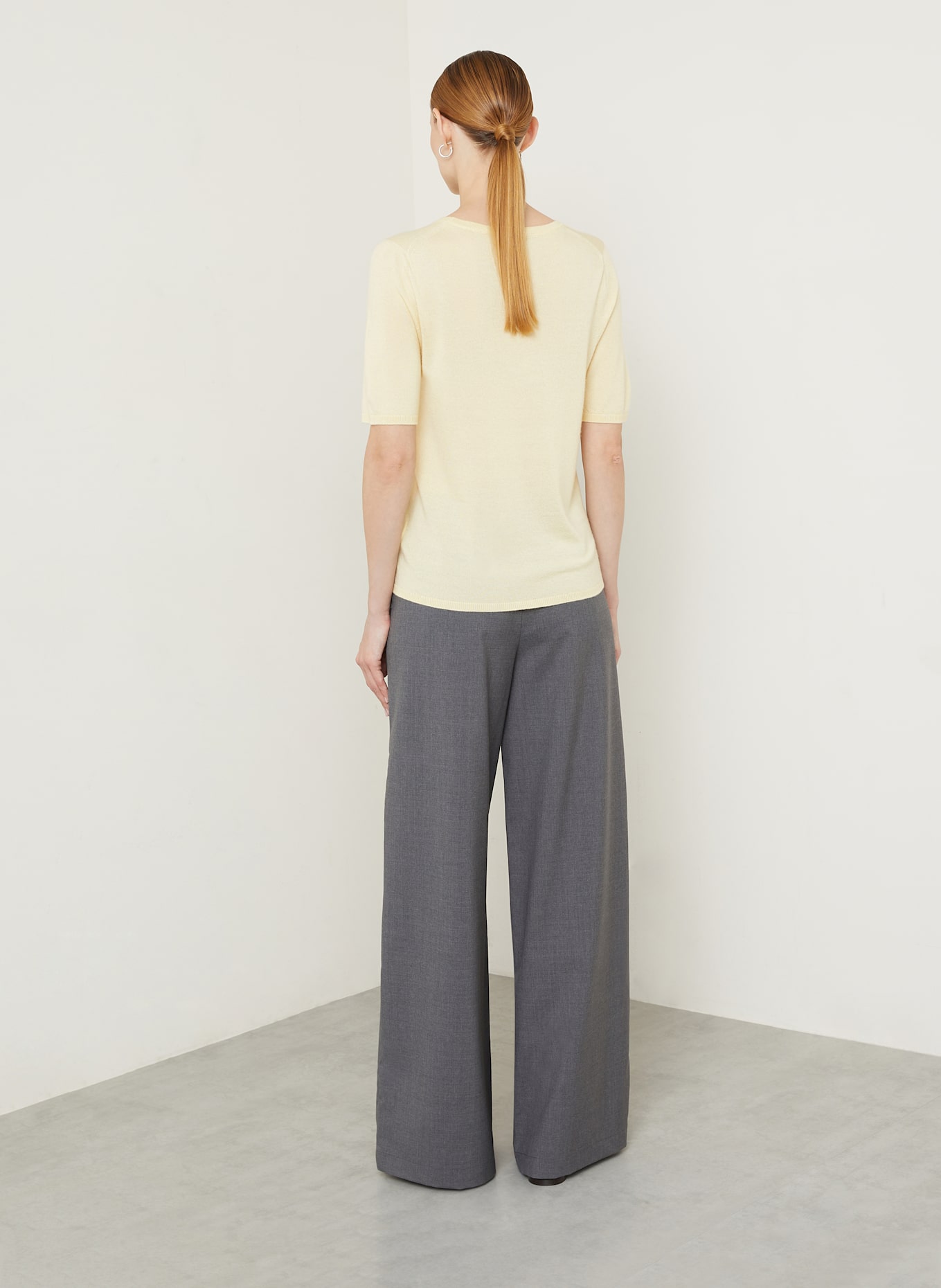 IRIS von ARNIM Koszulka dzianinowa z kaszmiru z dodatkiem jedwabiu: ECRU