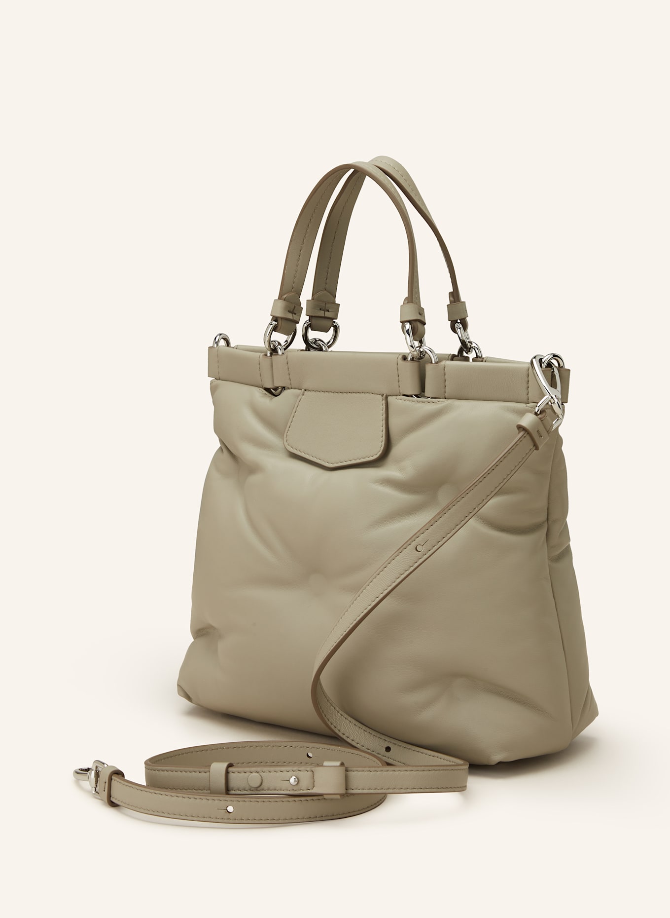 Maison Margiela Torba na ramię GLAM SLAM SMALL: SZAROBRĄZOWY