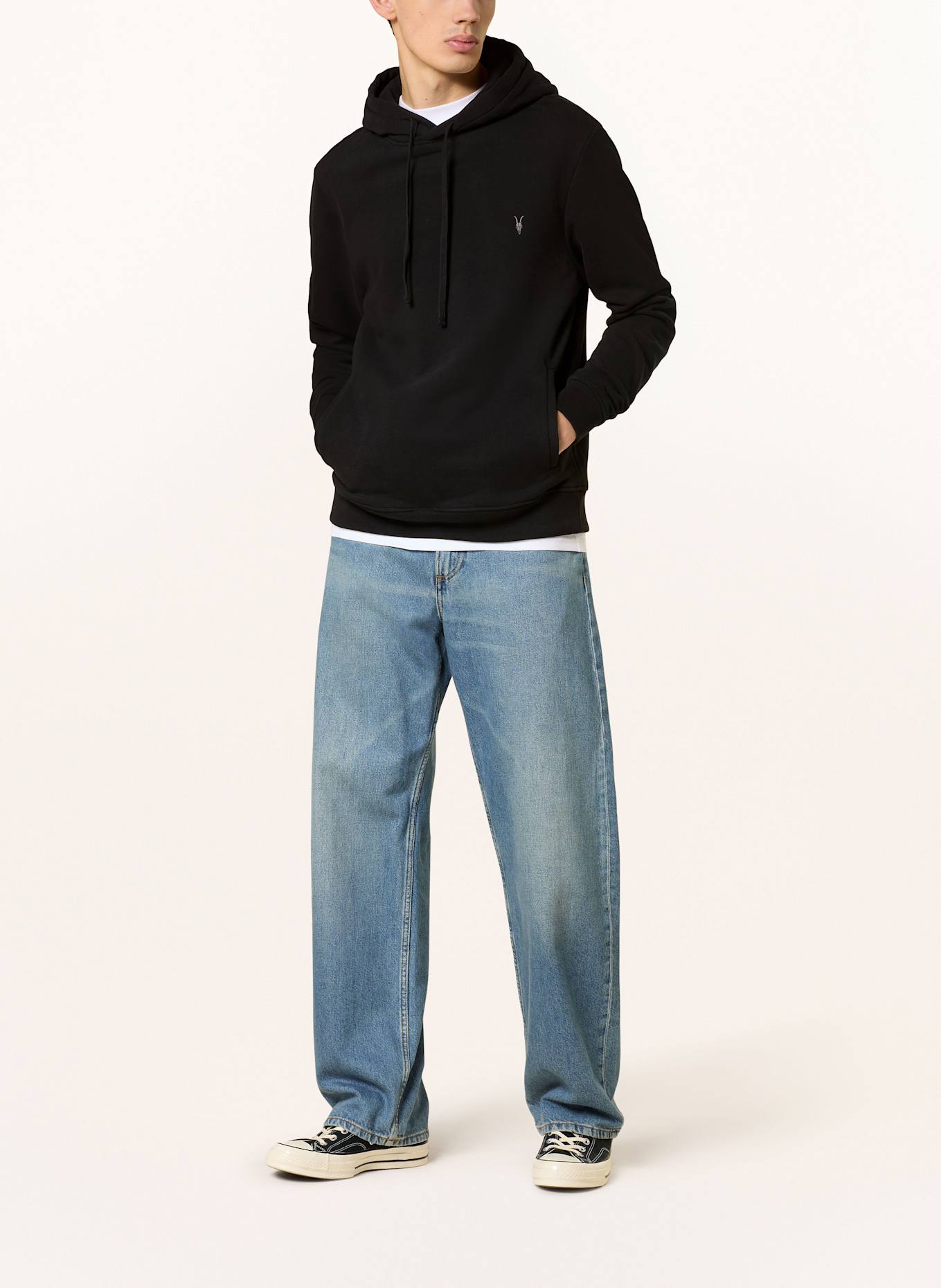 All saints raven hoodie deals