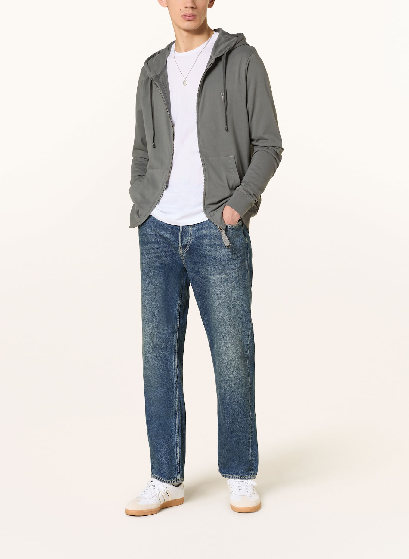ALLSAINTS Bluza rozpinana BRACE, Kolor: SZARY (Obrazek 2)