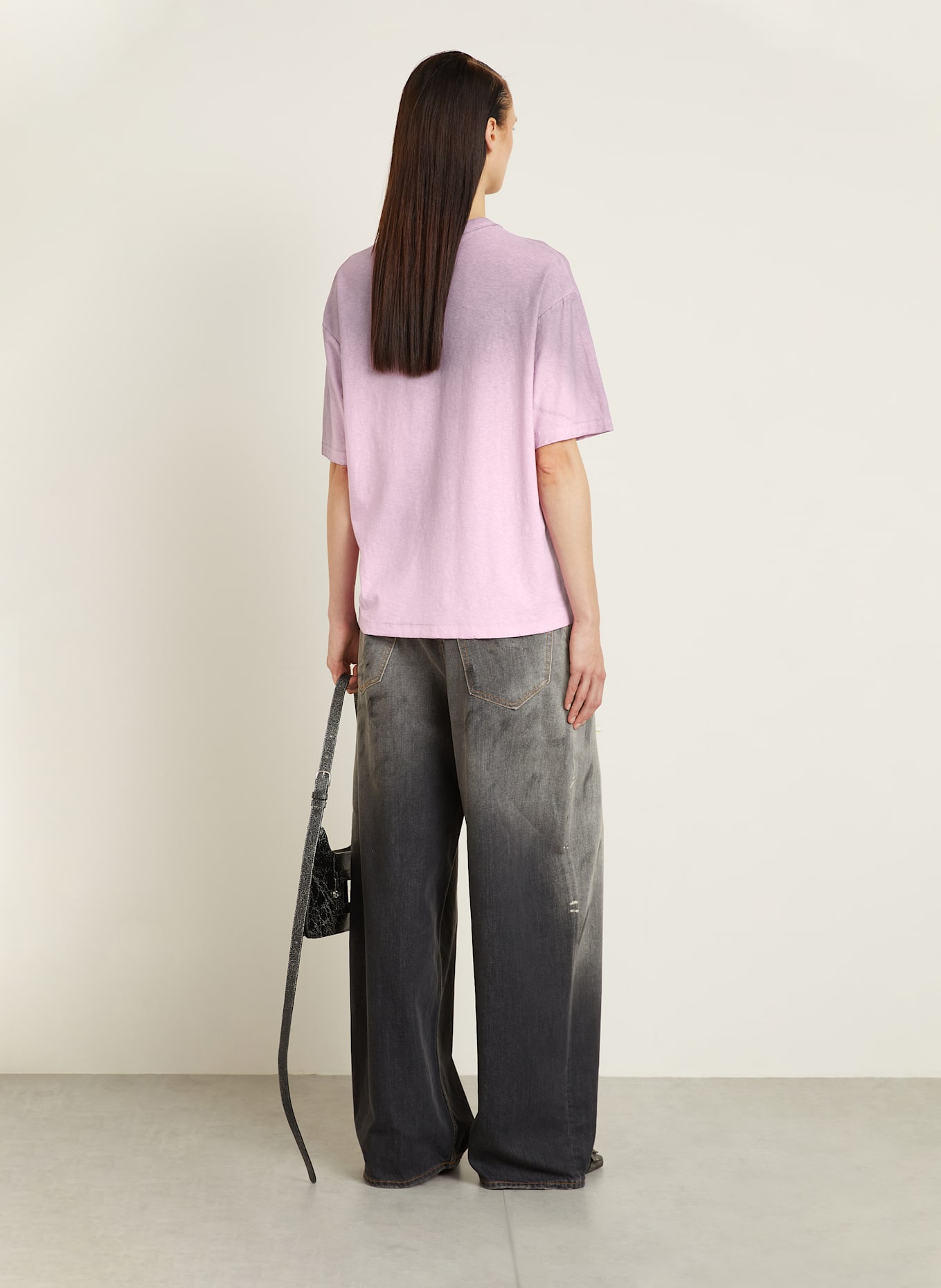 Acne Studios T-shirt: MOCNORÓŻOWY / CZIEMNOSZARY