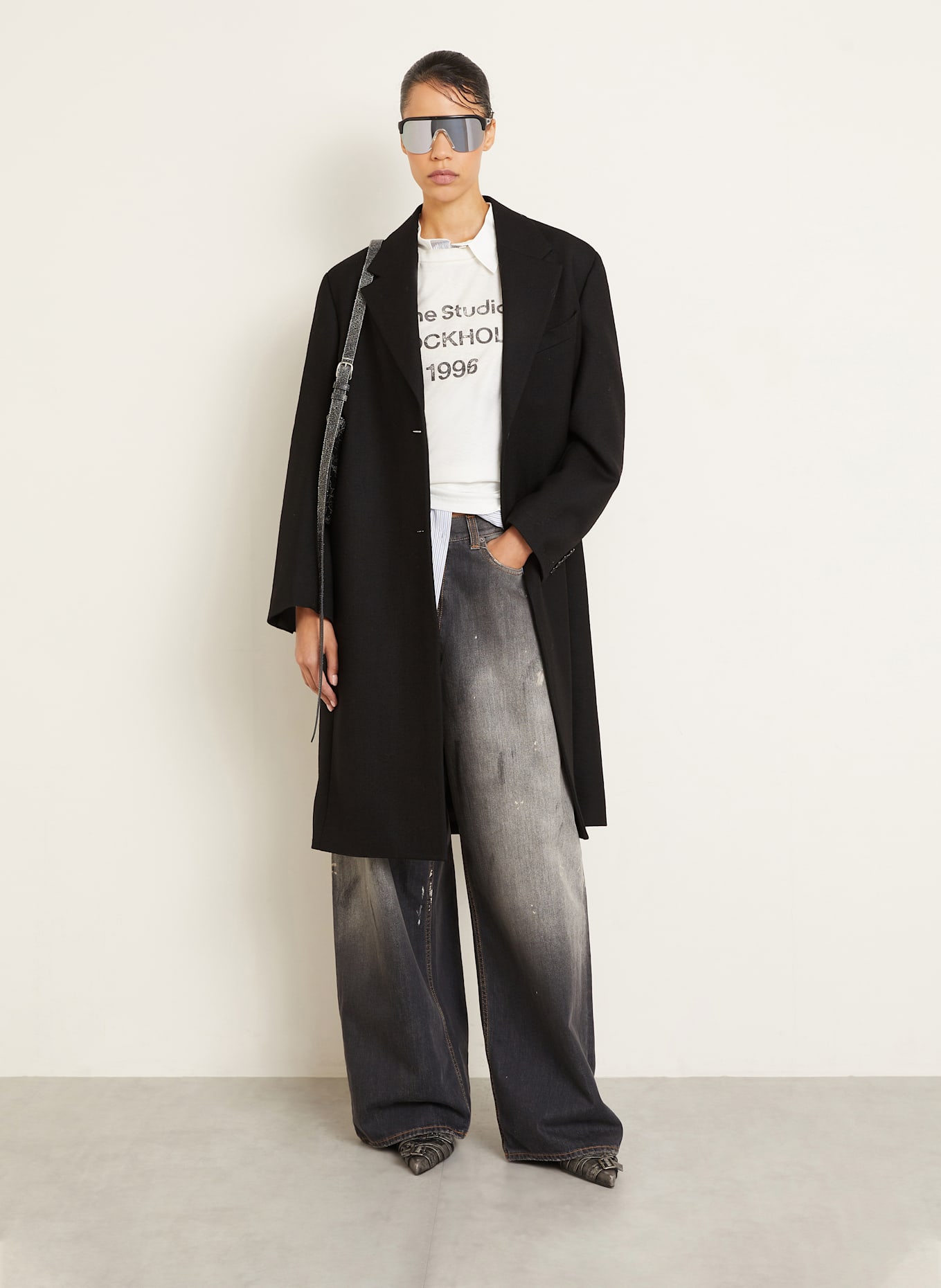 Acne Studios Wool coat: BLACK