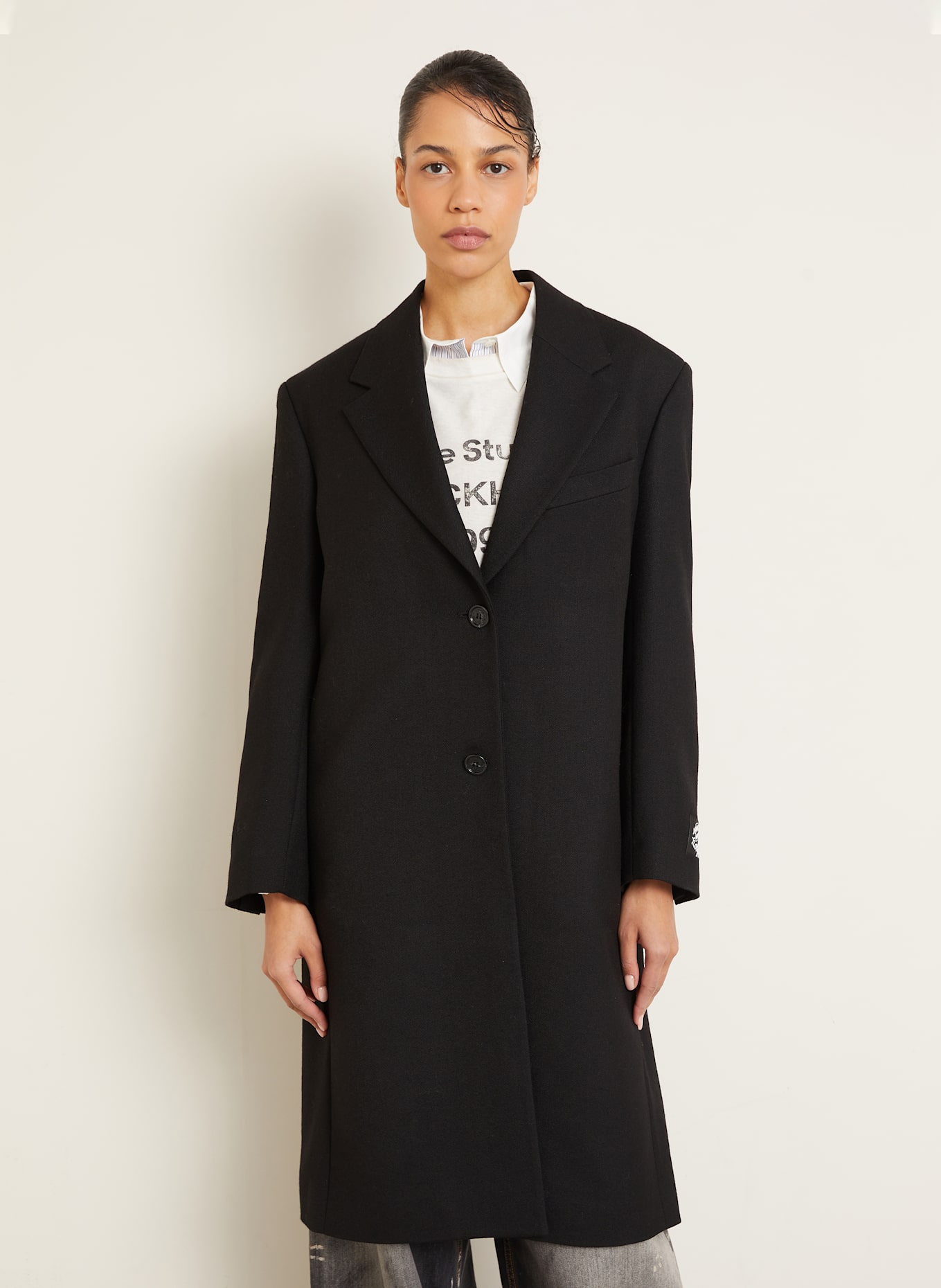 Acne Studios Wool coat: BLACK