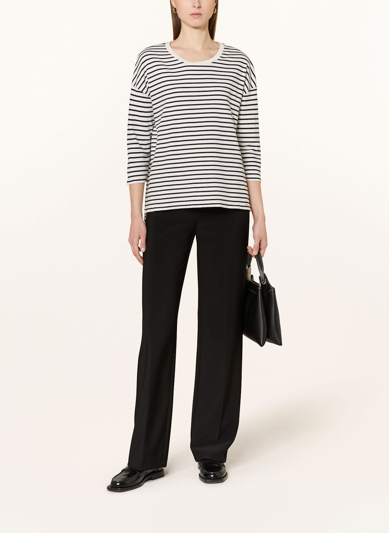 CINQUE Shirt mit 3/4-Arm: DUNKELBLAU / WEISS