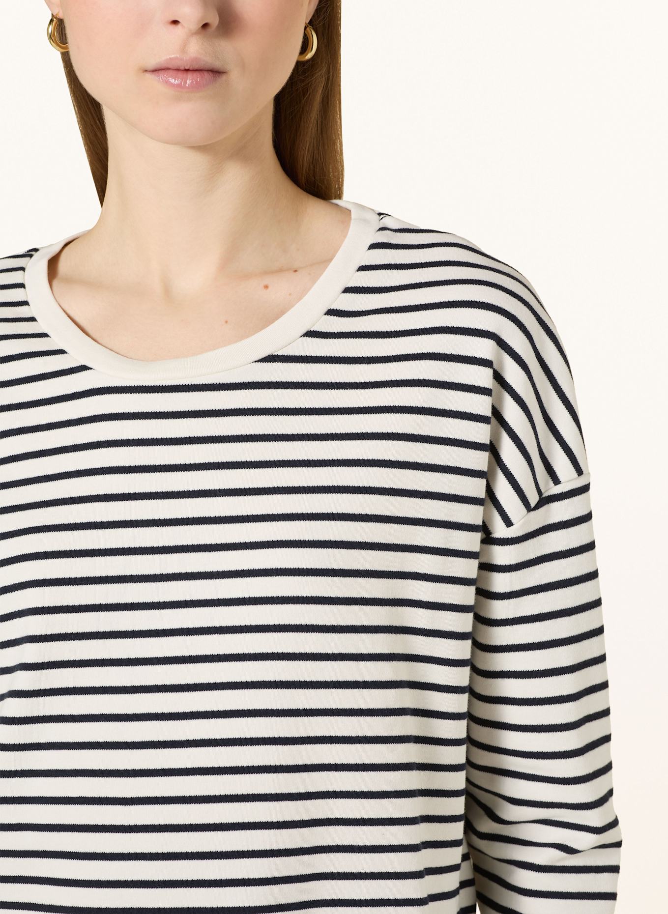 CINQUE Shirt mit 3/4-Arm: DUNKELBLAU / WEISS