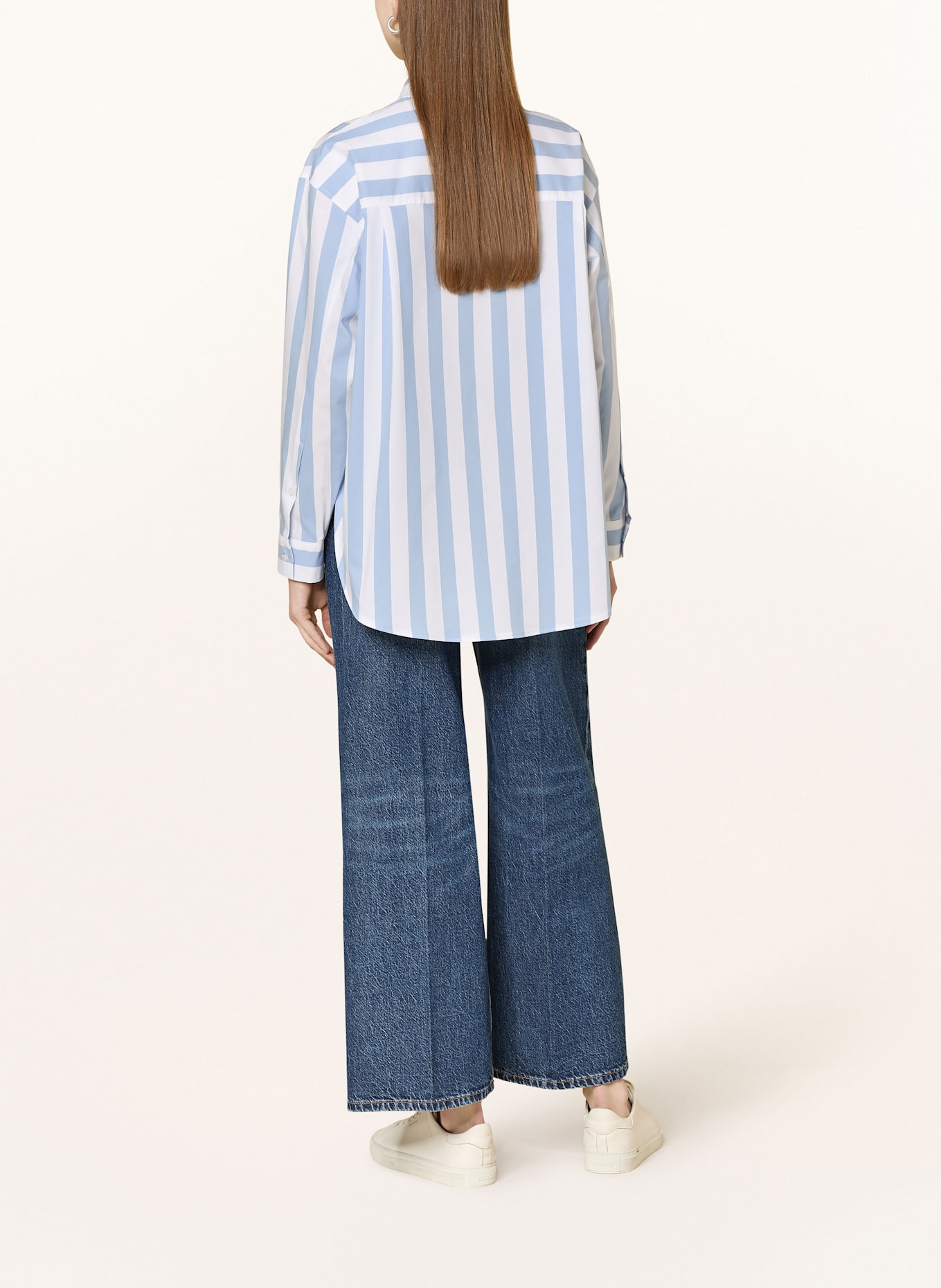 CINQUE Shirt blouse CITARINA: LIGHT BLUE / WHITE