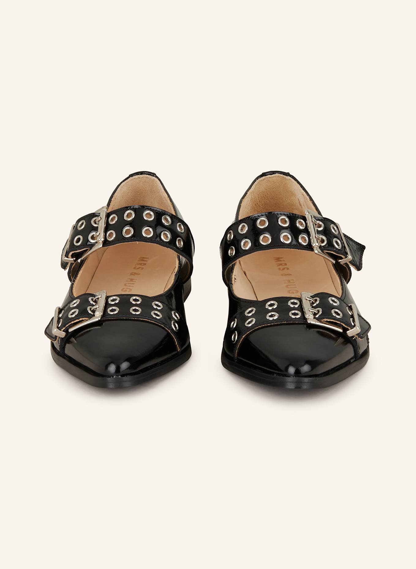 MRS & HUGS Mary-Jane-Ballerinas: SCHWARZ