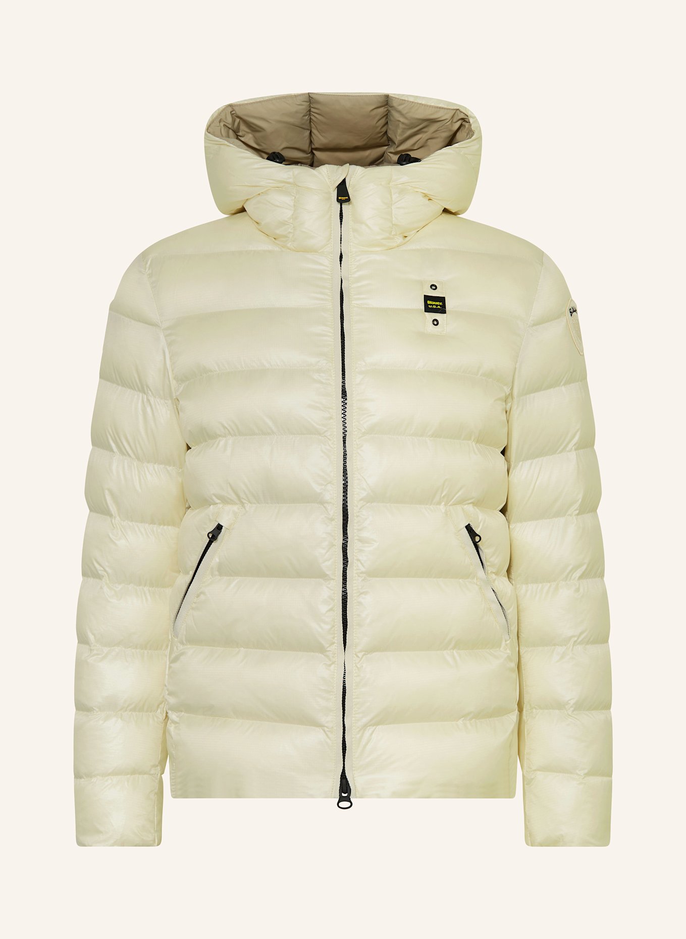 Blauer Steppjacke: ECRU