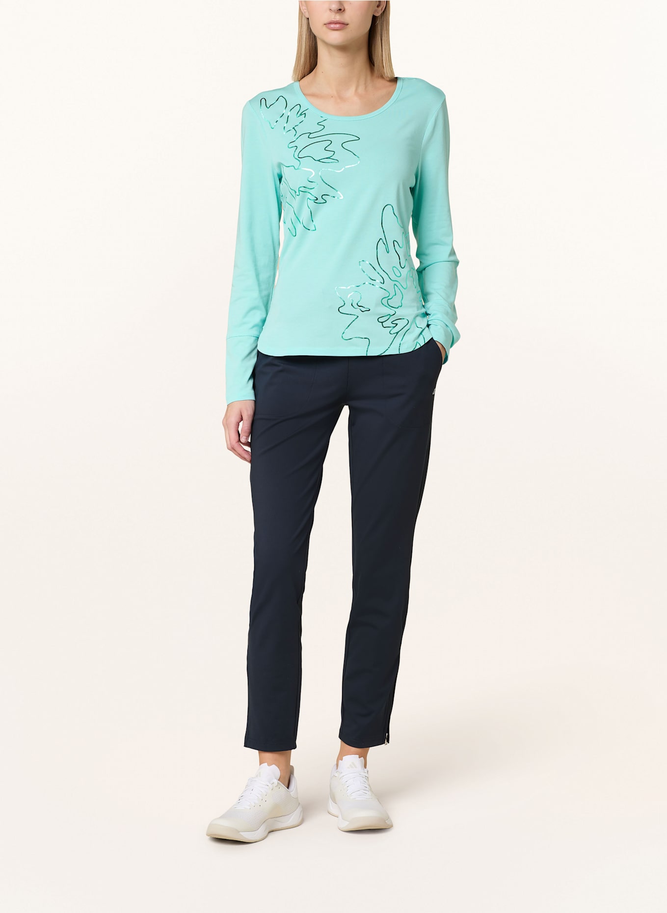 JOY sportswear Long sleeve shirt JELLA: TURQUOISE