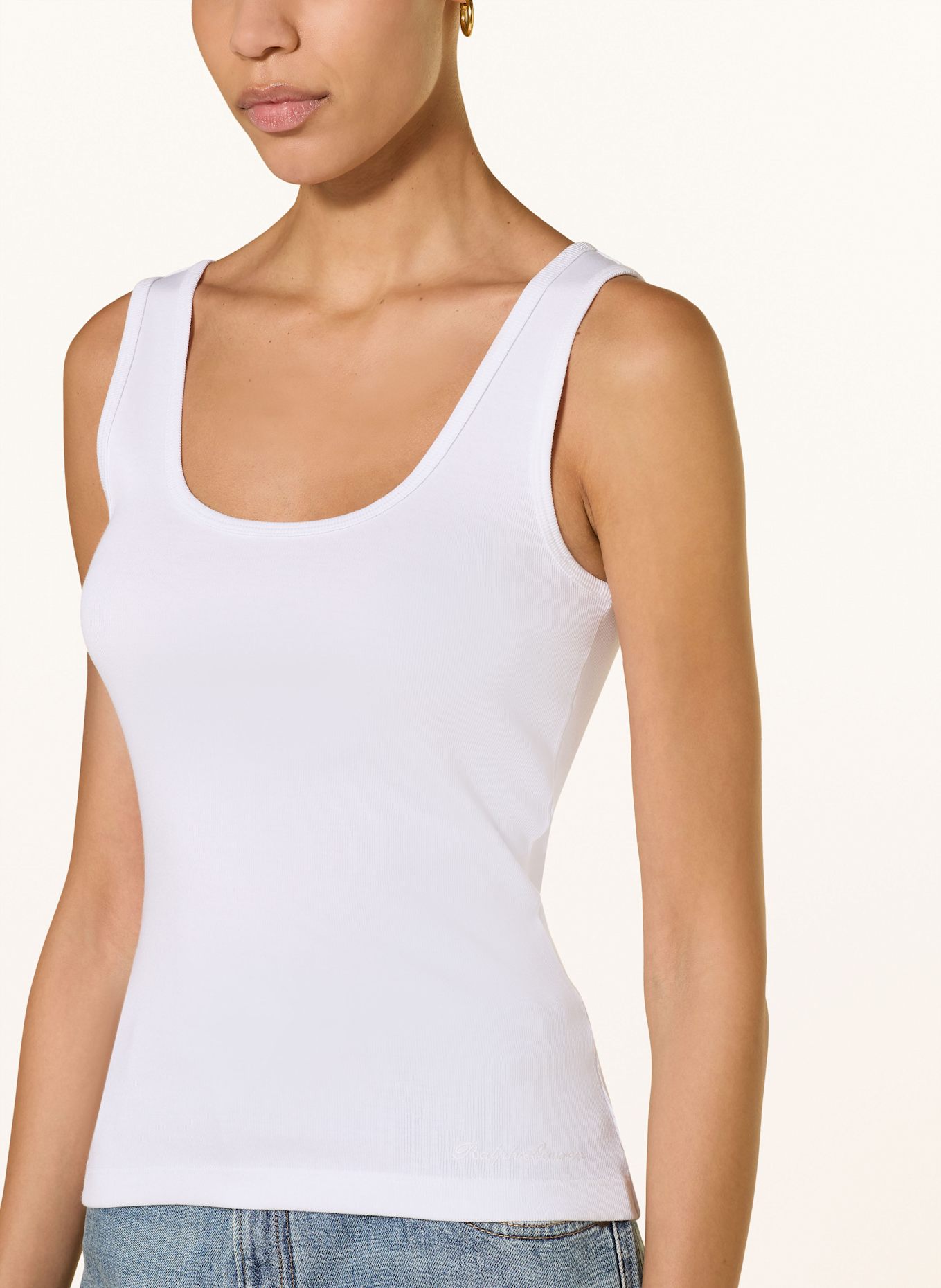 RALPH LAUREN Collection Tank top ELLIS: WHITE