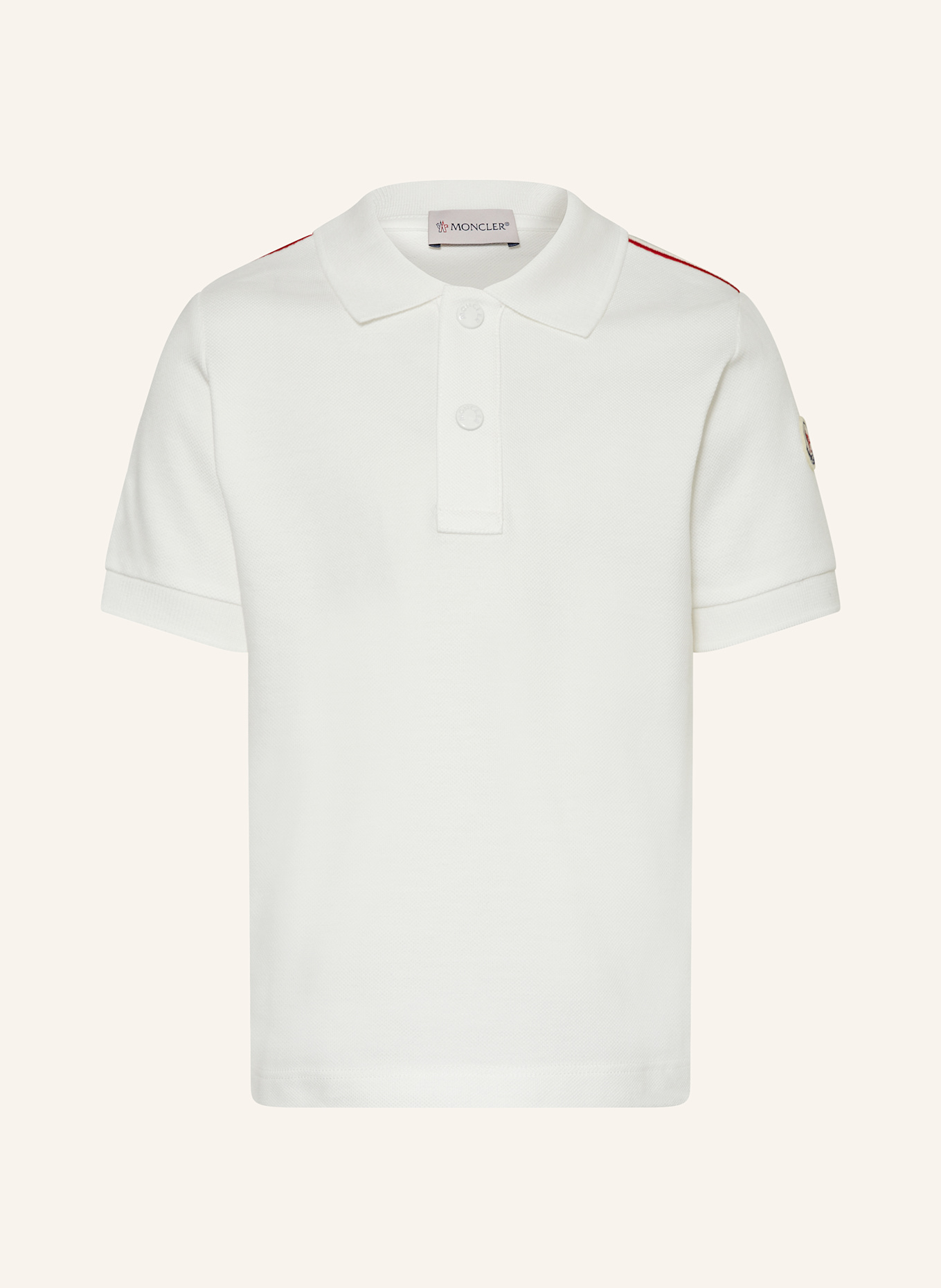 MONCLER enfant Koszulka polo z piki: BIAŁY