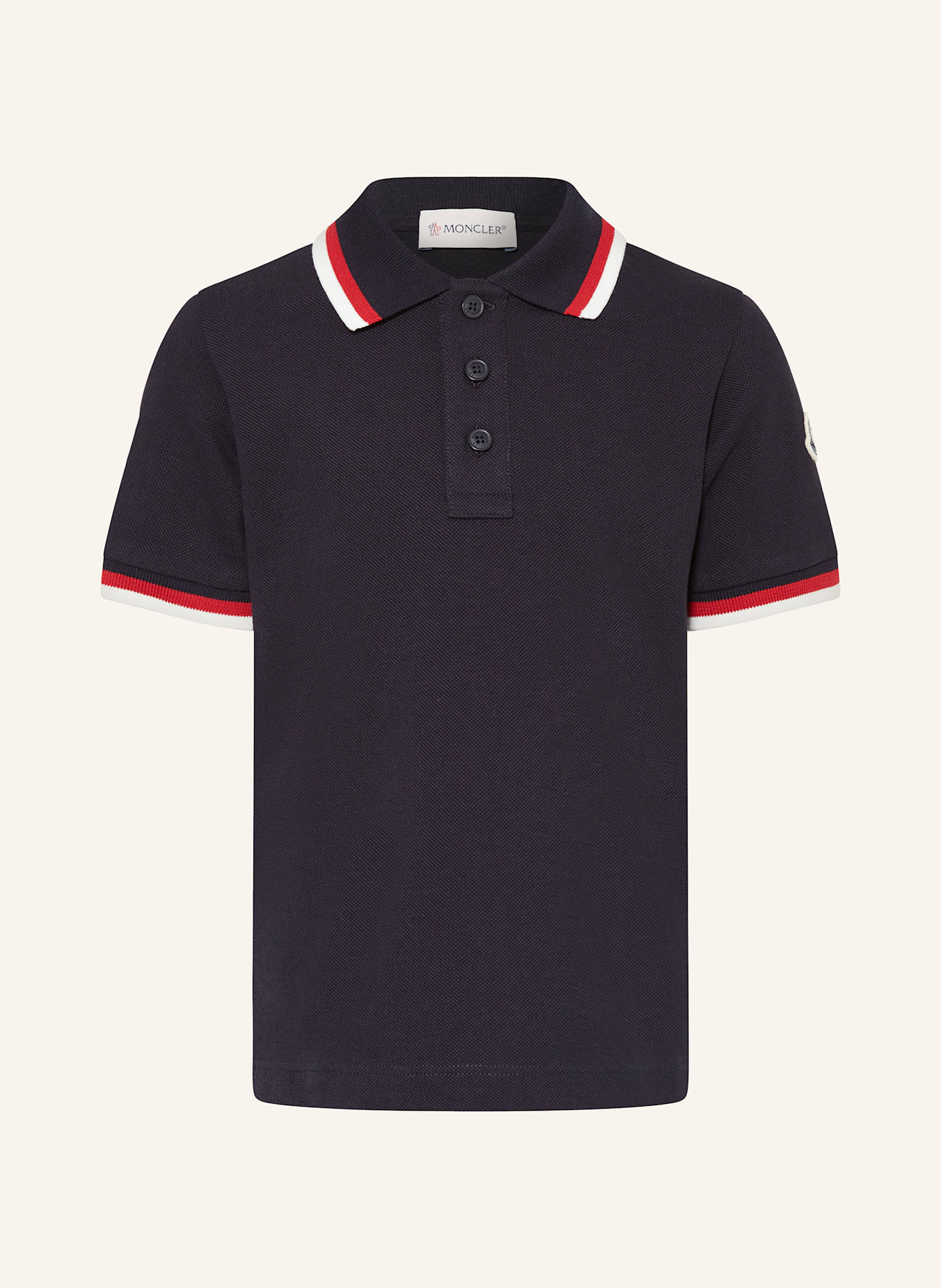 MONCLER enfant Koszulka polo z piki: GRANATOWY