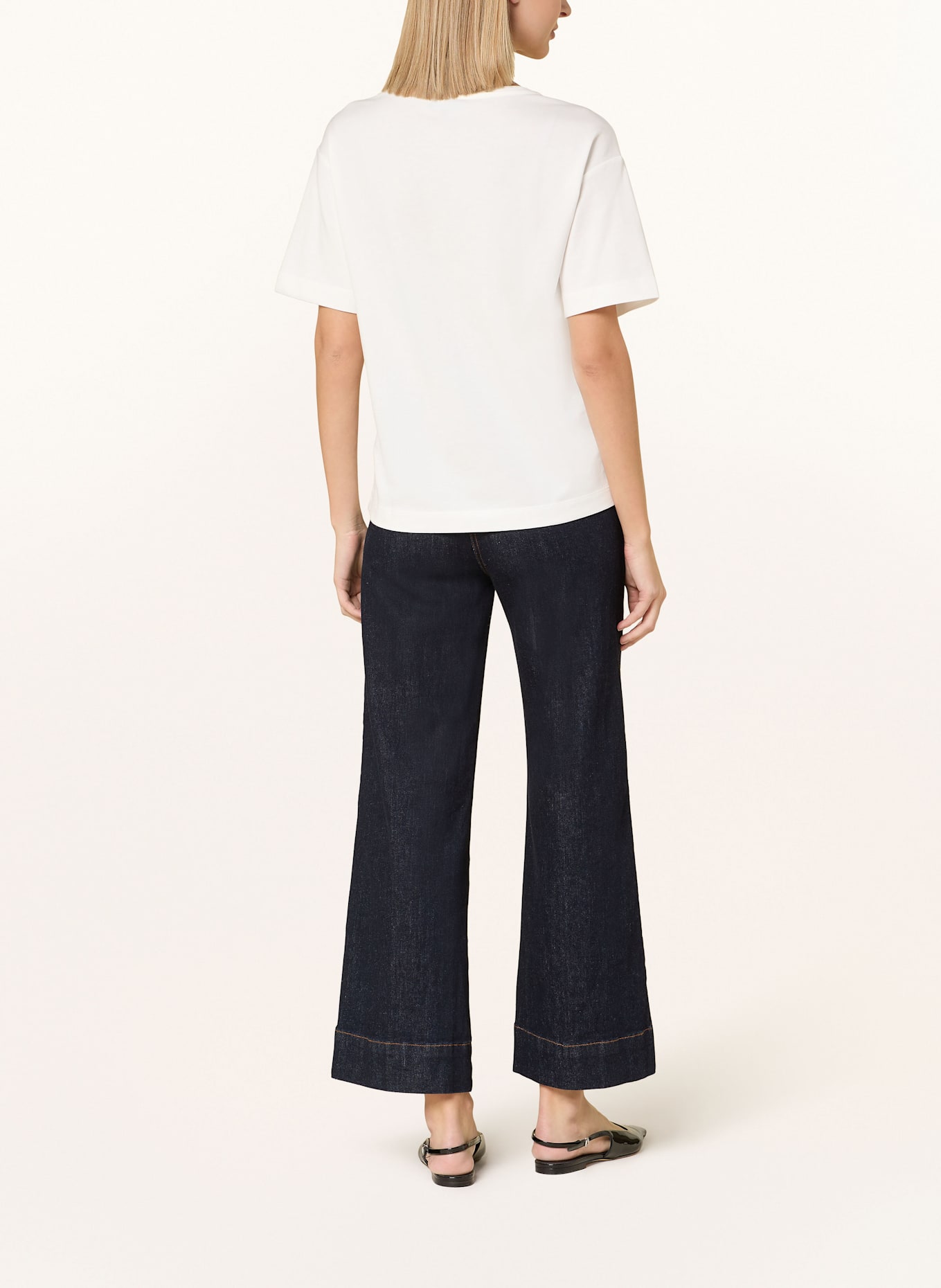 monari T-Shirt mit Schmucksteinen: WEISS