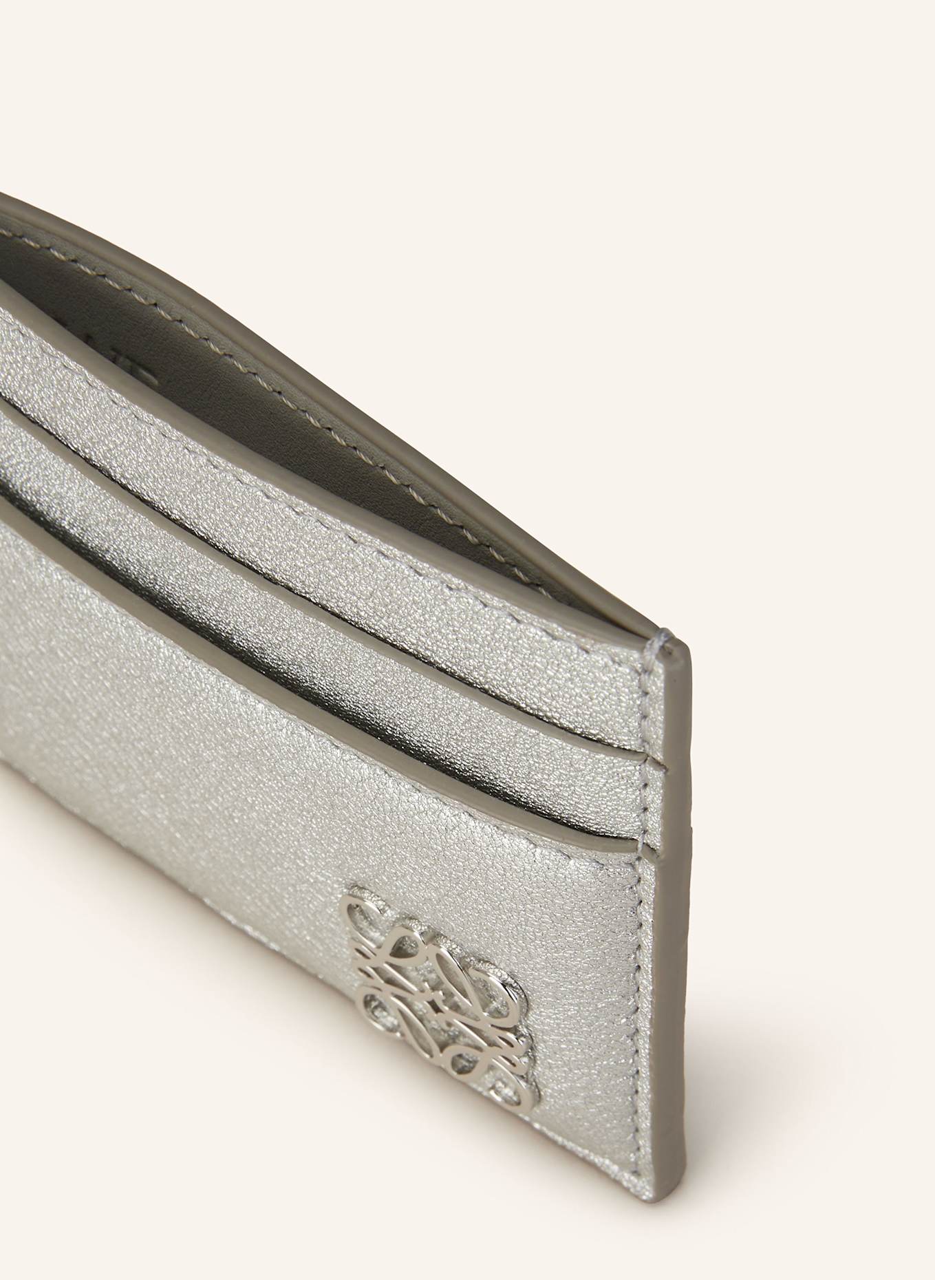 LOEWE Kartenetui PUFFER ANAGRAM: SILBER