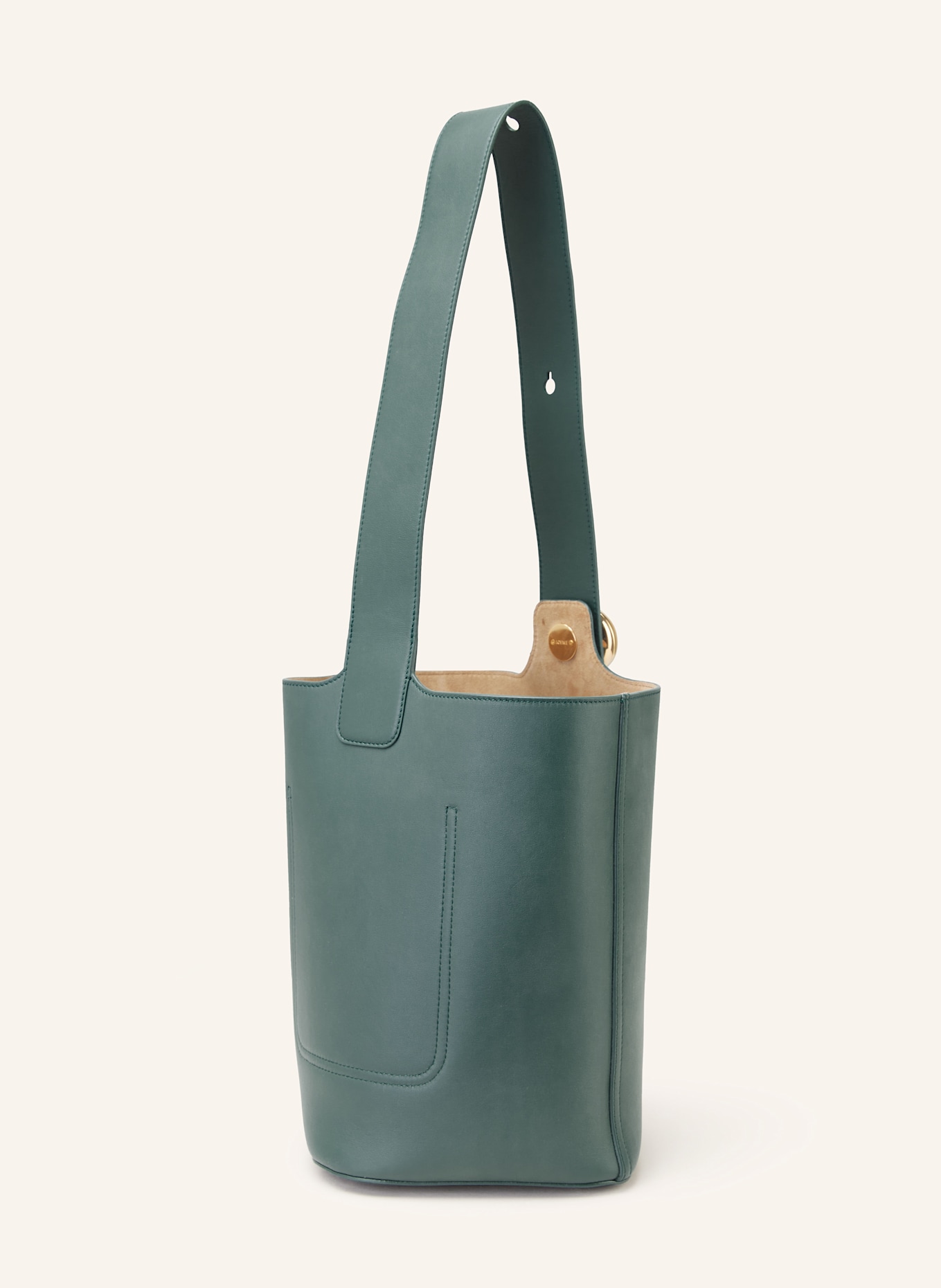 LOEWE Handtasche PEBBLE BUCKET MEDIUM: PETROL
